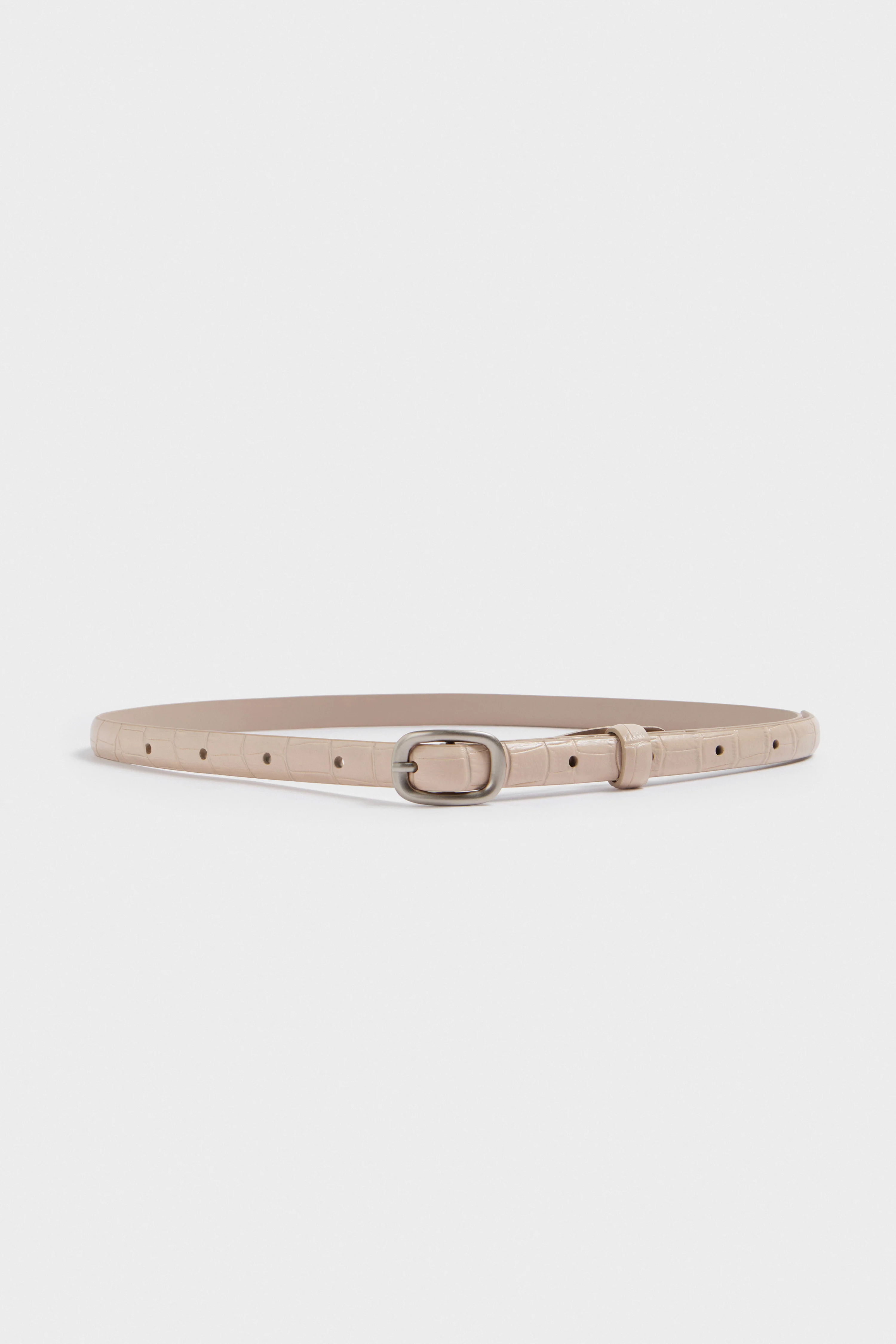 СROCODILE-PATTERNED LEATHER BELT