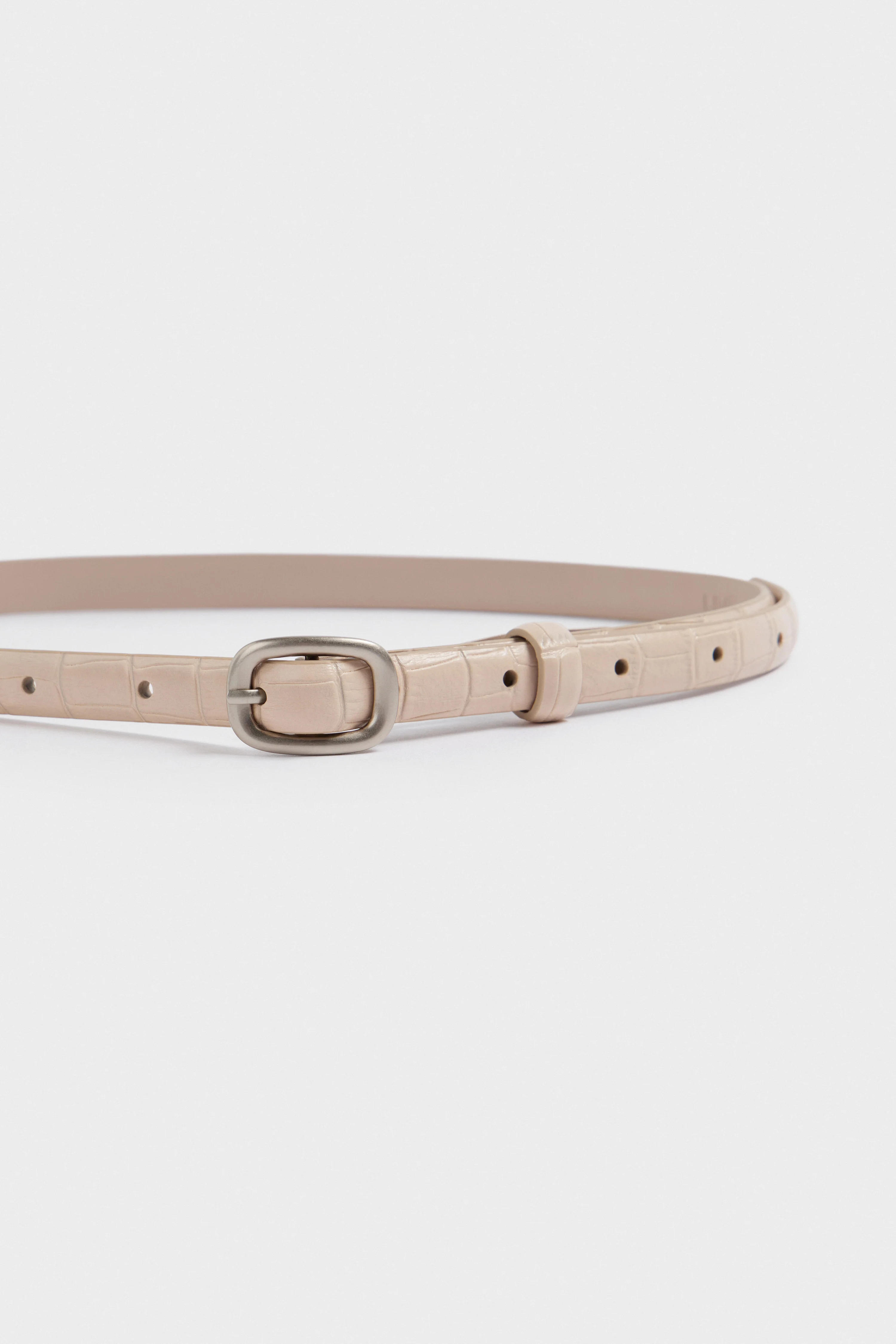 СROCODILE-PATTERNED LEATHER BELT - Image 2
