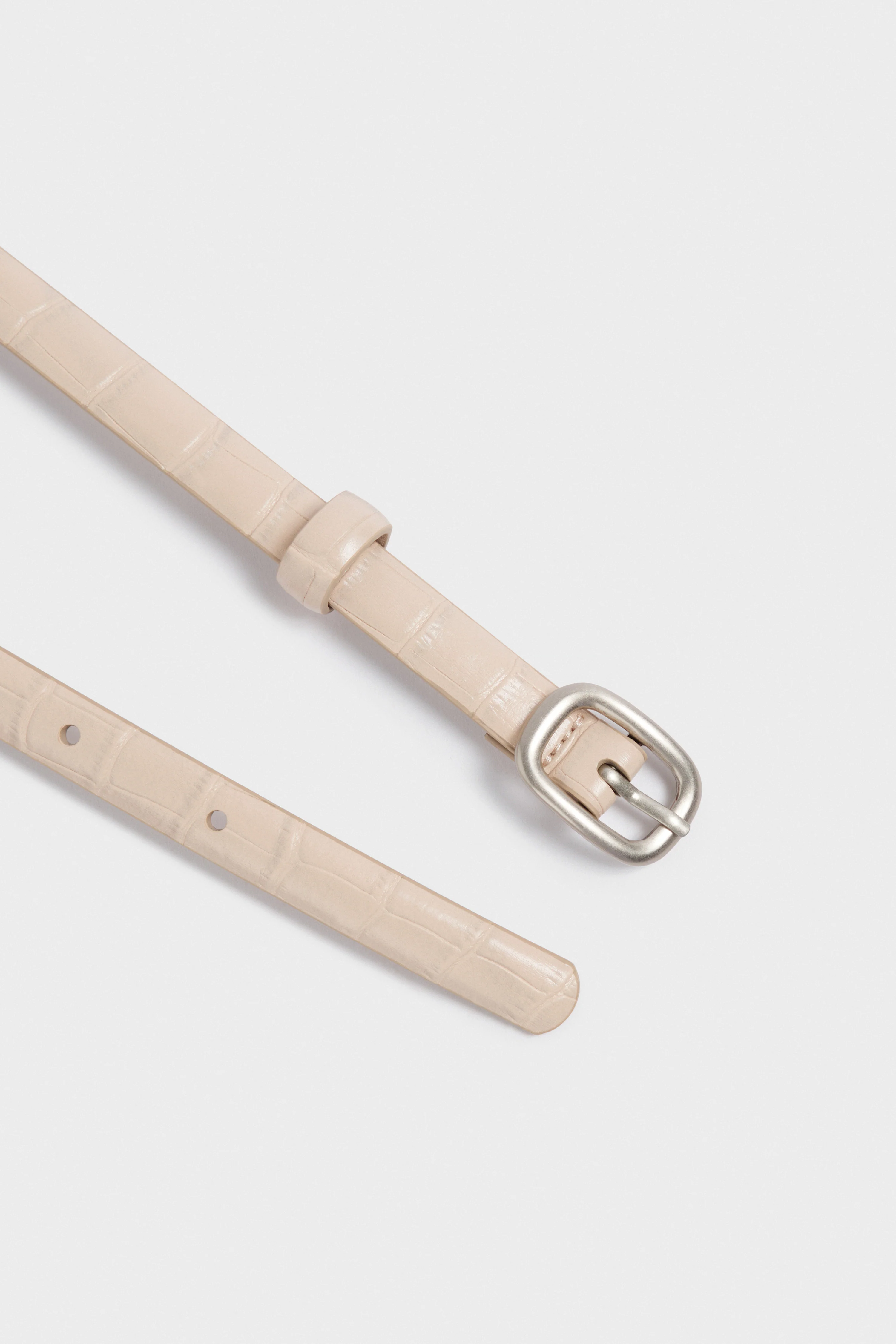 СROCODILE-PATTERNED LEATHER BELT - Image 3