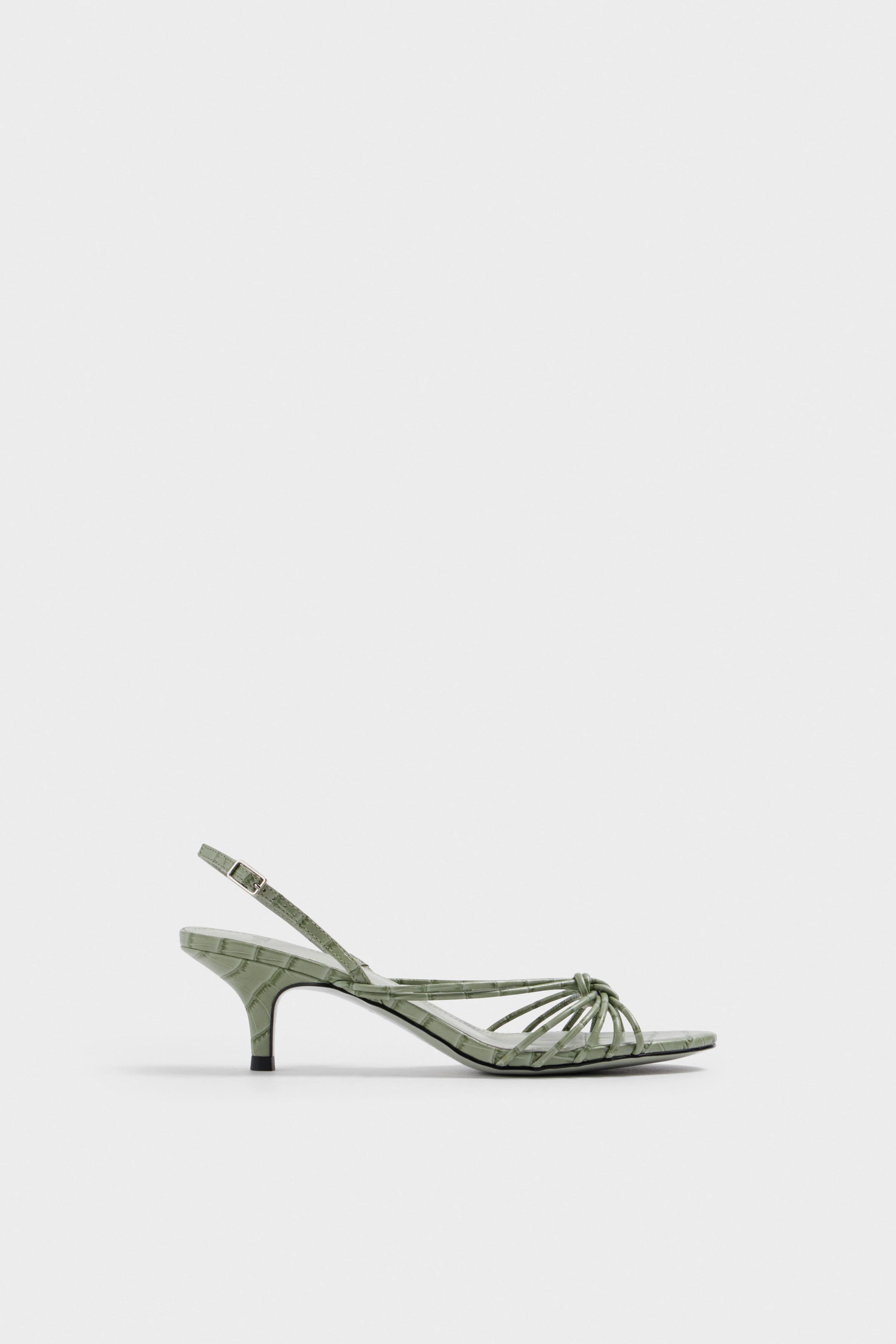 СROCODILE-PATTERNED LEATHER SANDALS - Image 3