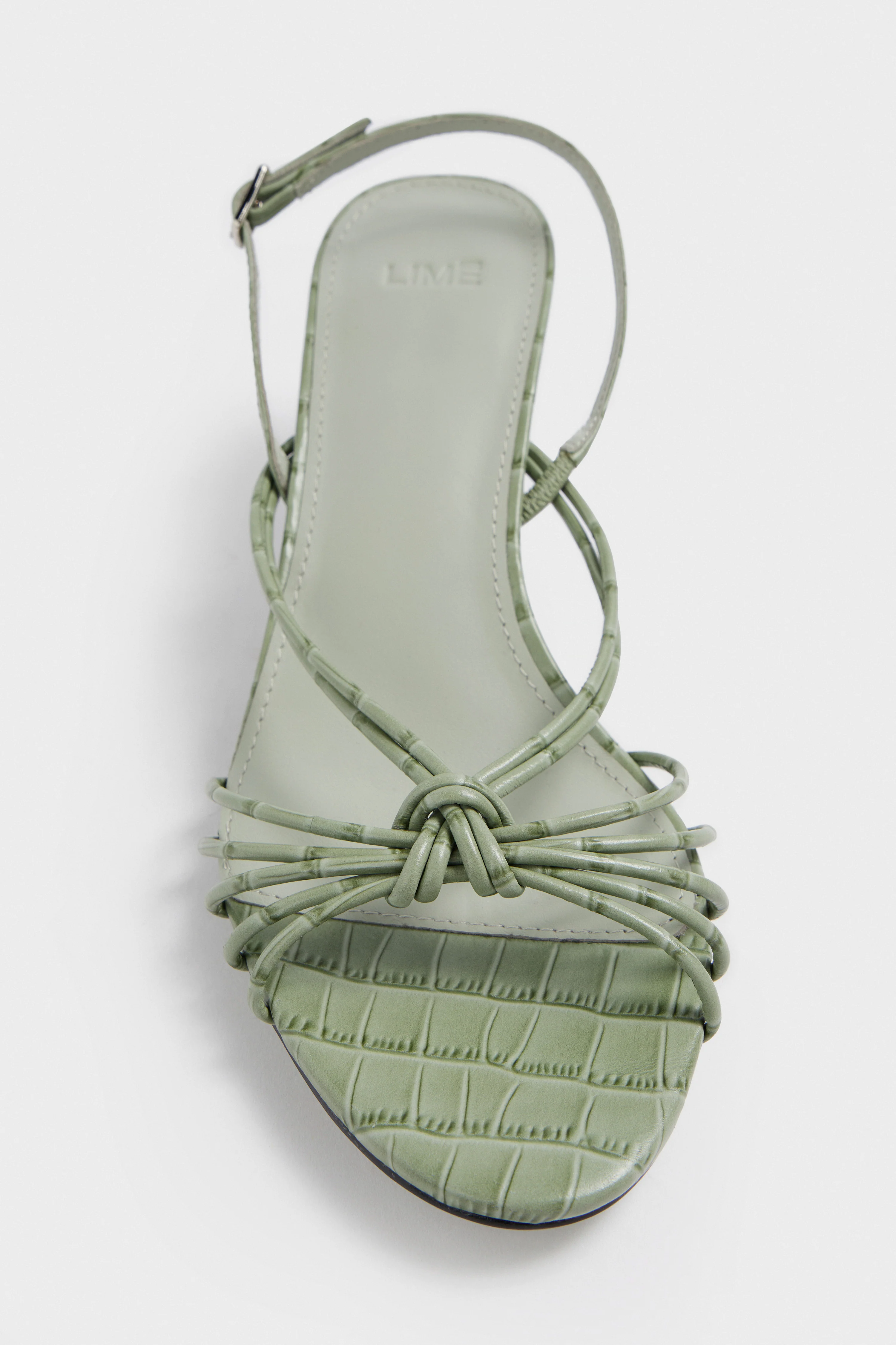 СROCODILE-PATTERNED LEATHER SANDALS - Image 4