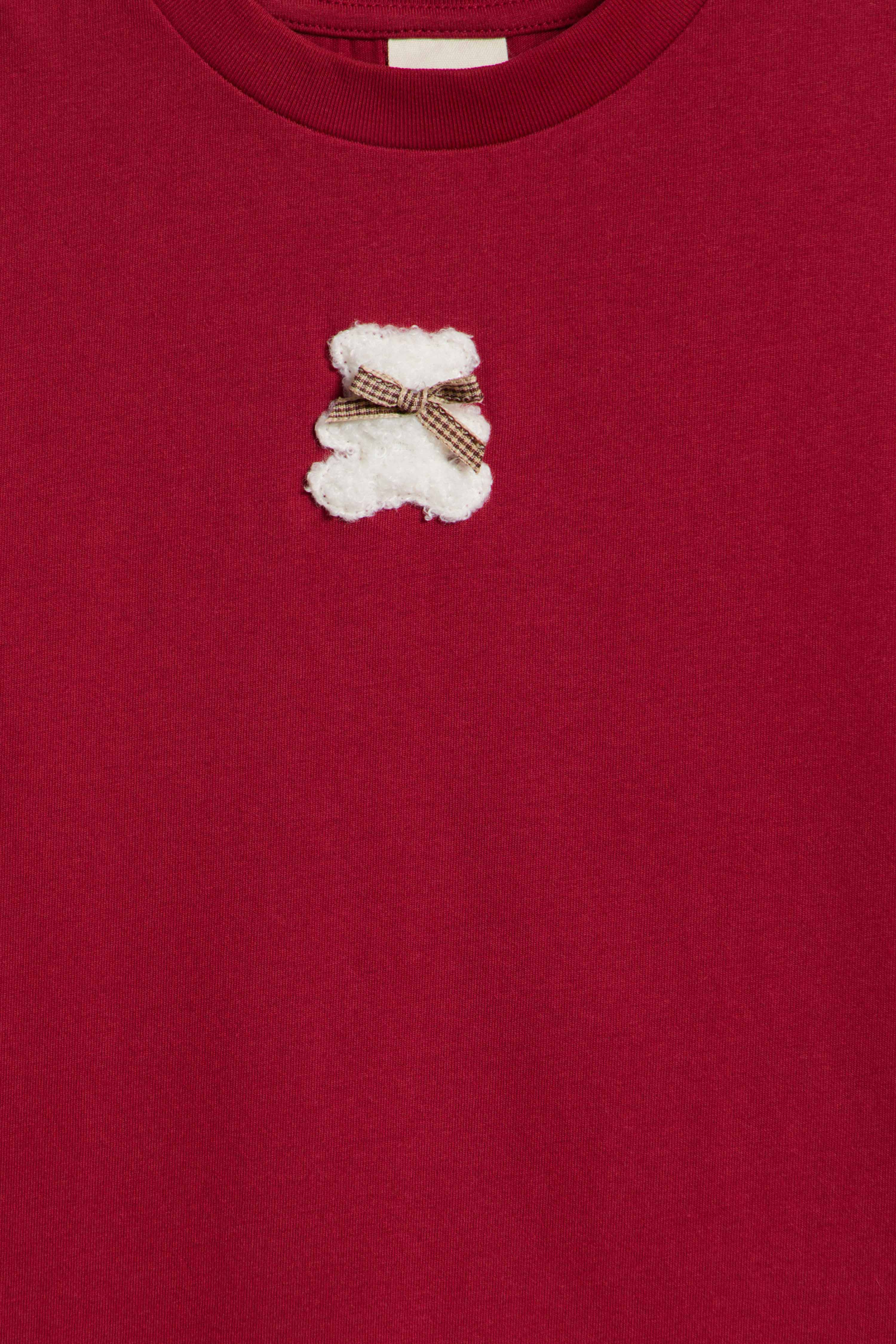 APPLIQUÉ-DETAIL COTTON T-SHIRT - Image 6