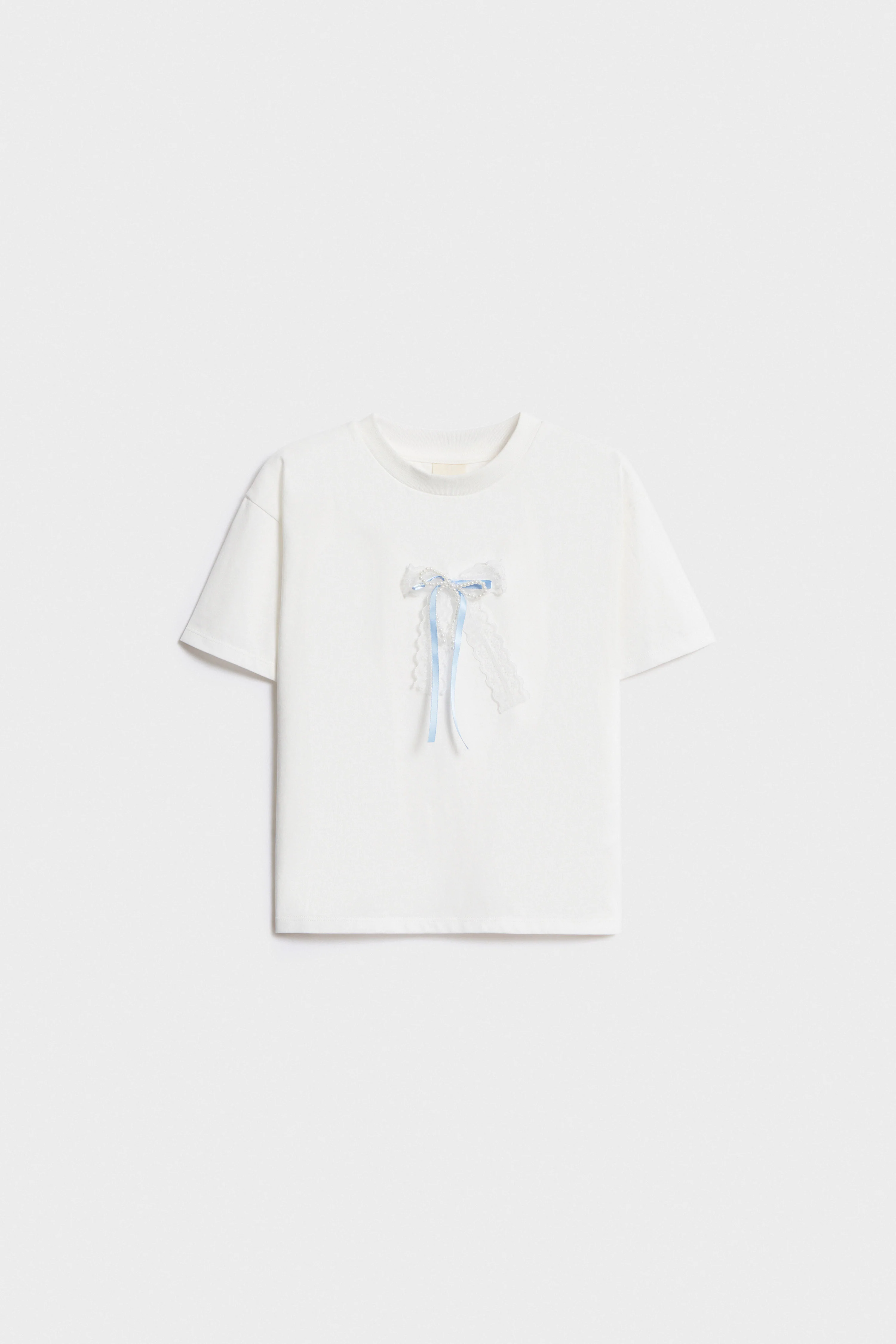 APPLIQUÉ-DETAIL COTTON T-SHIRT - Image 4