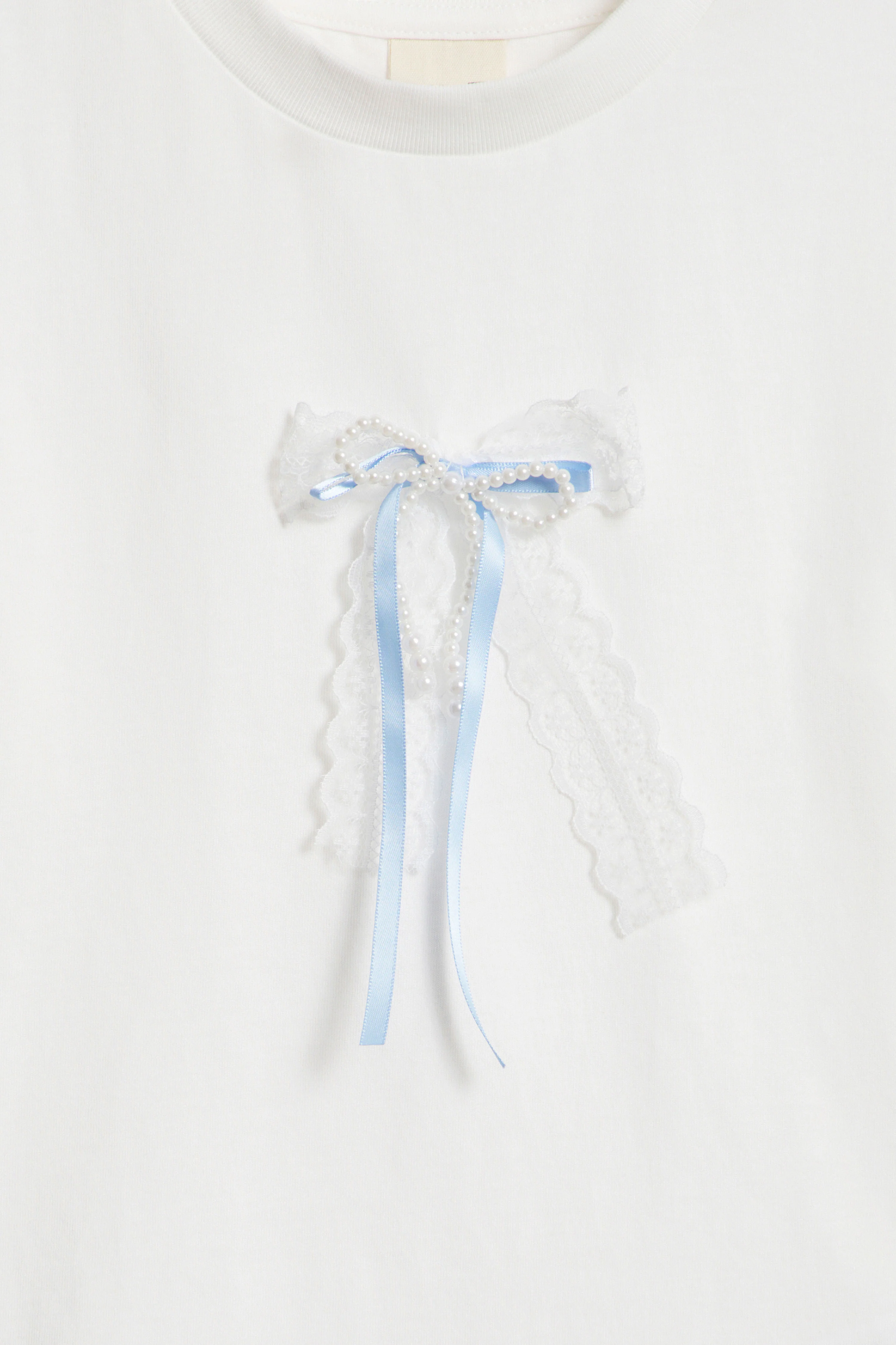 APPLIQUÉ-DETAIL COTTON T-SHIRT - Image 6