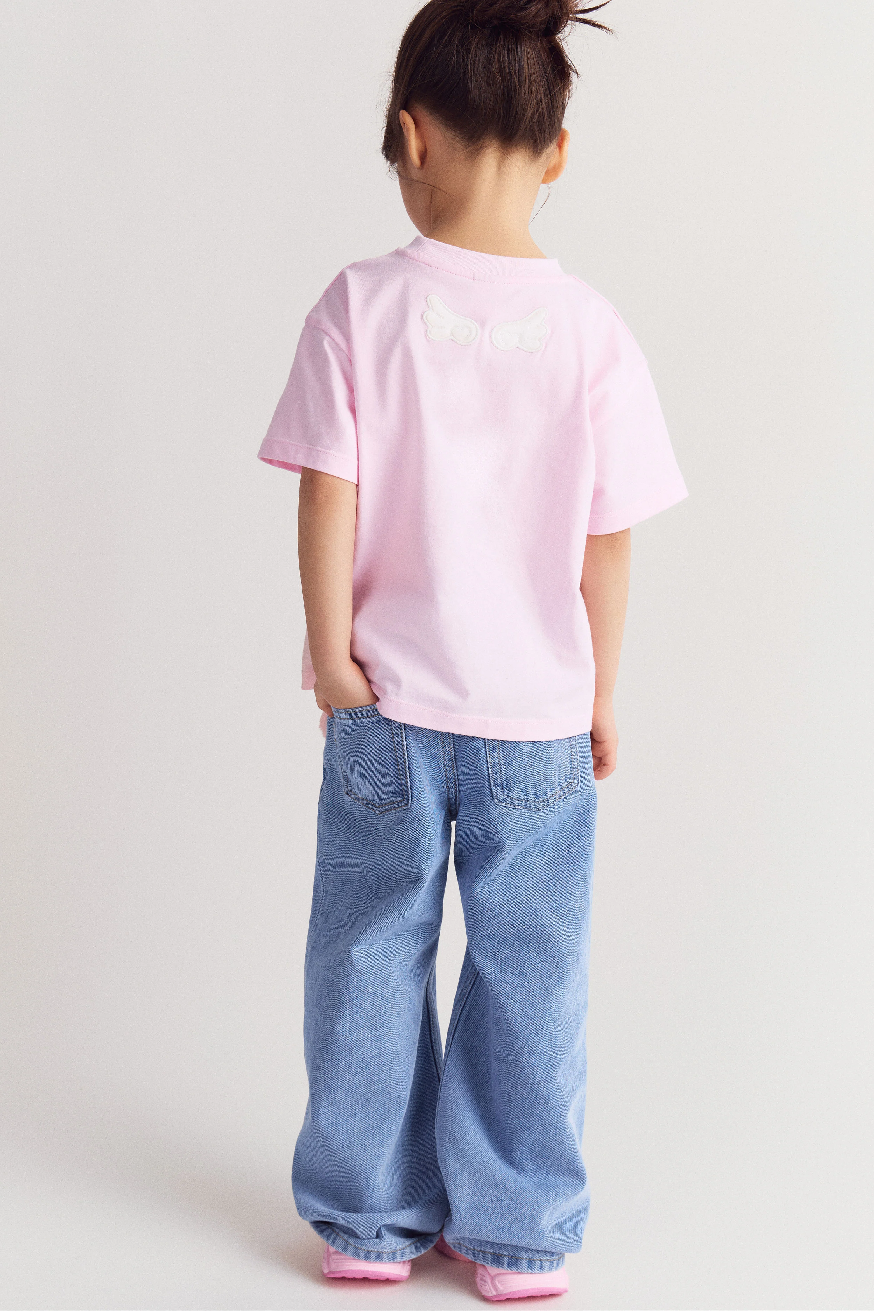 APPLIQUÉD WIDE-LEG JEANS - Image 3