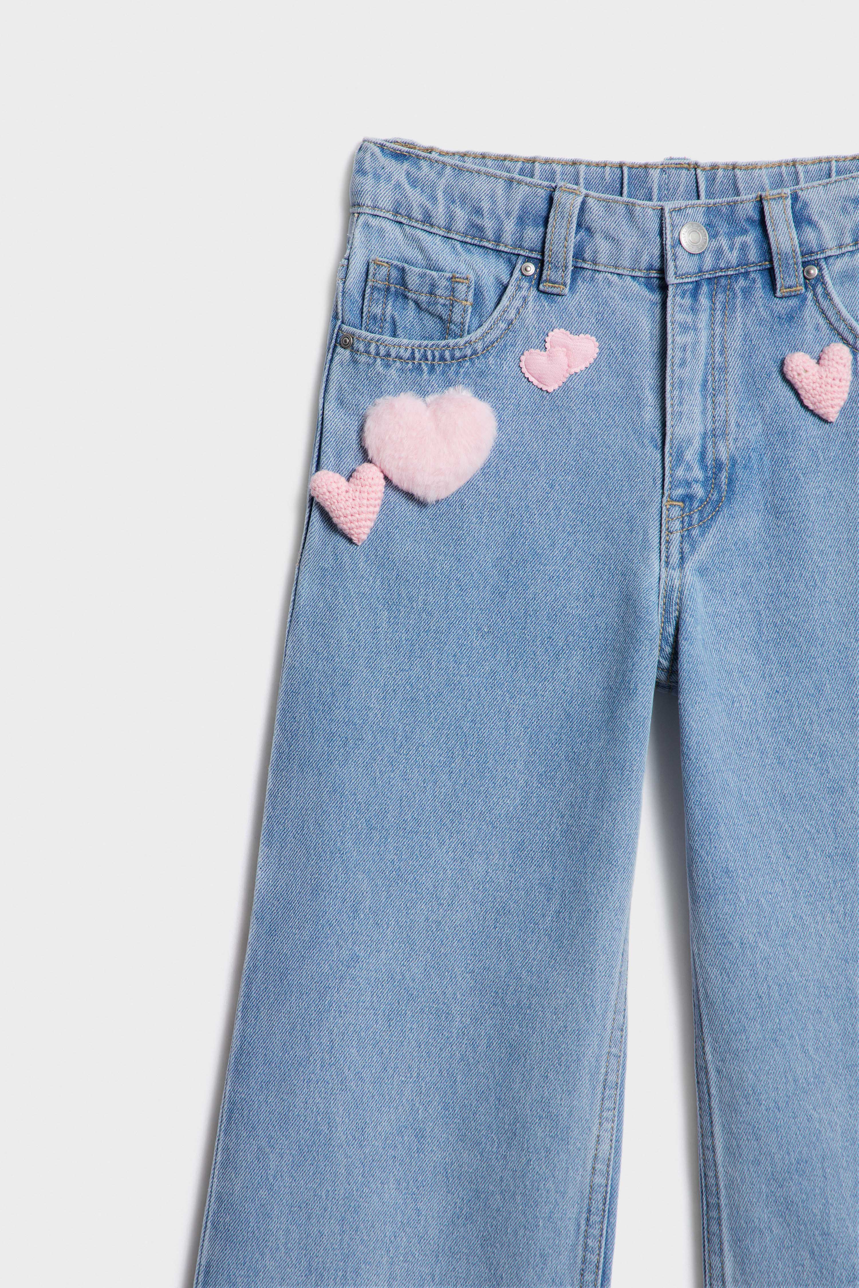APPLIQUÉD WIDE-LEG JEANS - Image 7