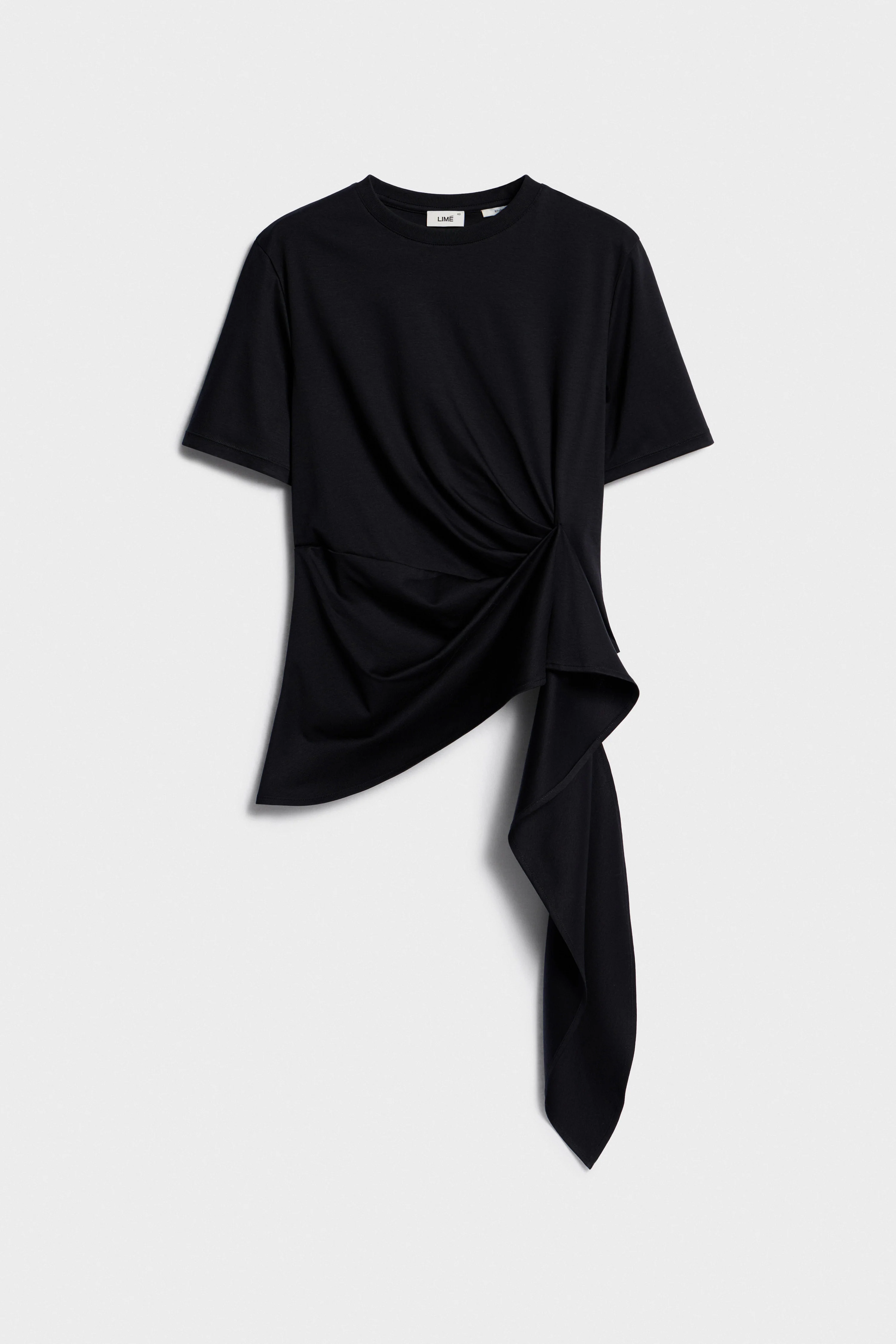 ASYMMETRIC COTTON INTERLOCK T-SHIRT - Image 4