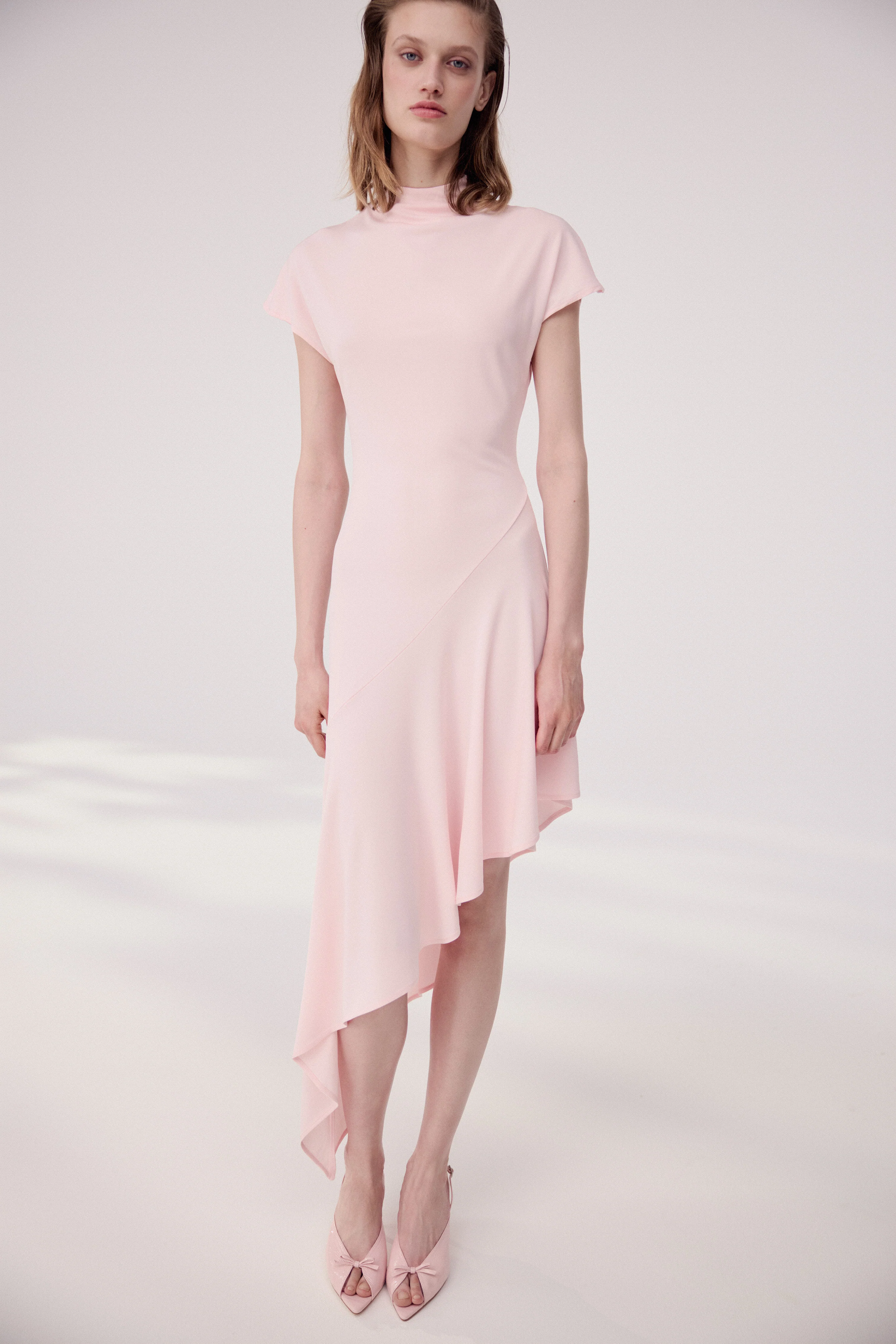 ASYMMETRIC HEM VISCOSE DRESS - Image 3