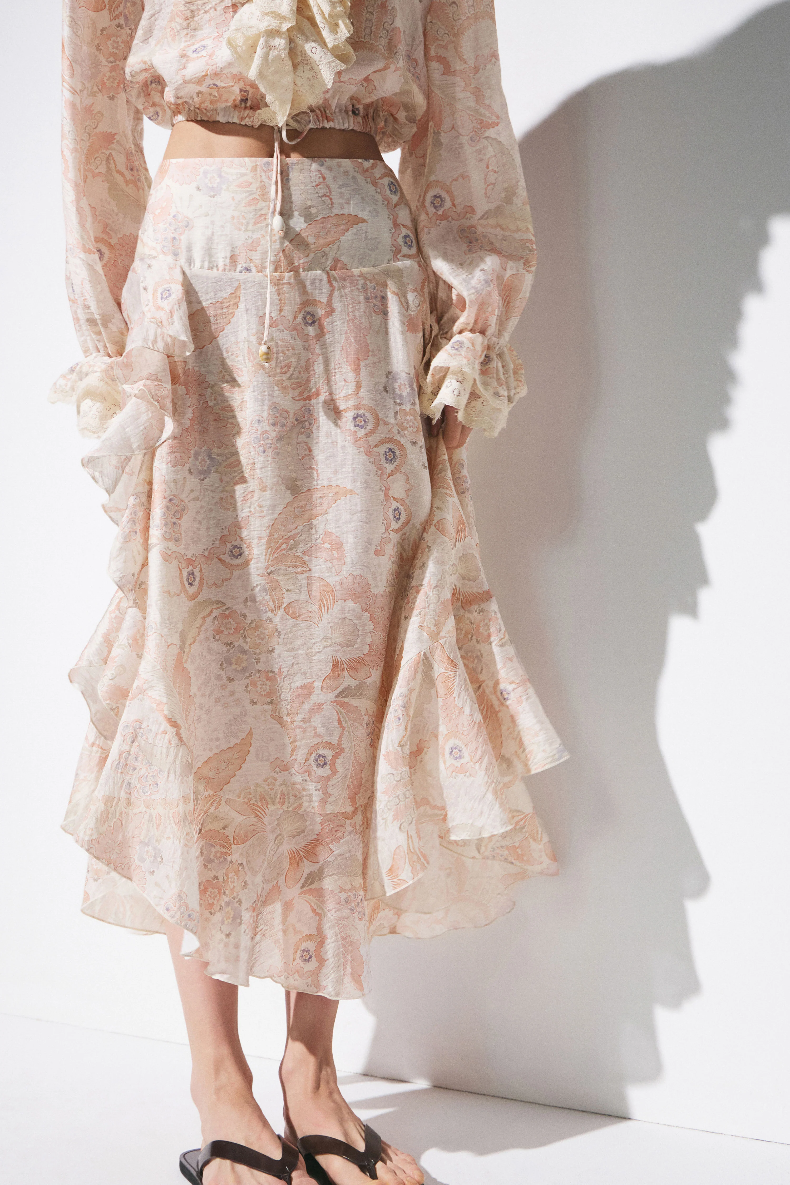 ASYMMETRIC LYOCELL-LINEN SKIRT - Image 3