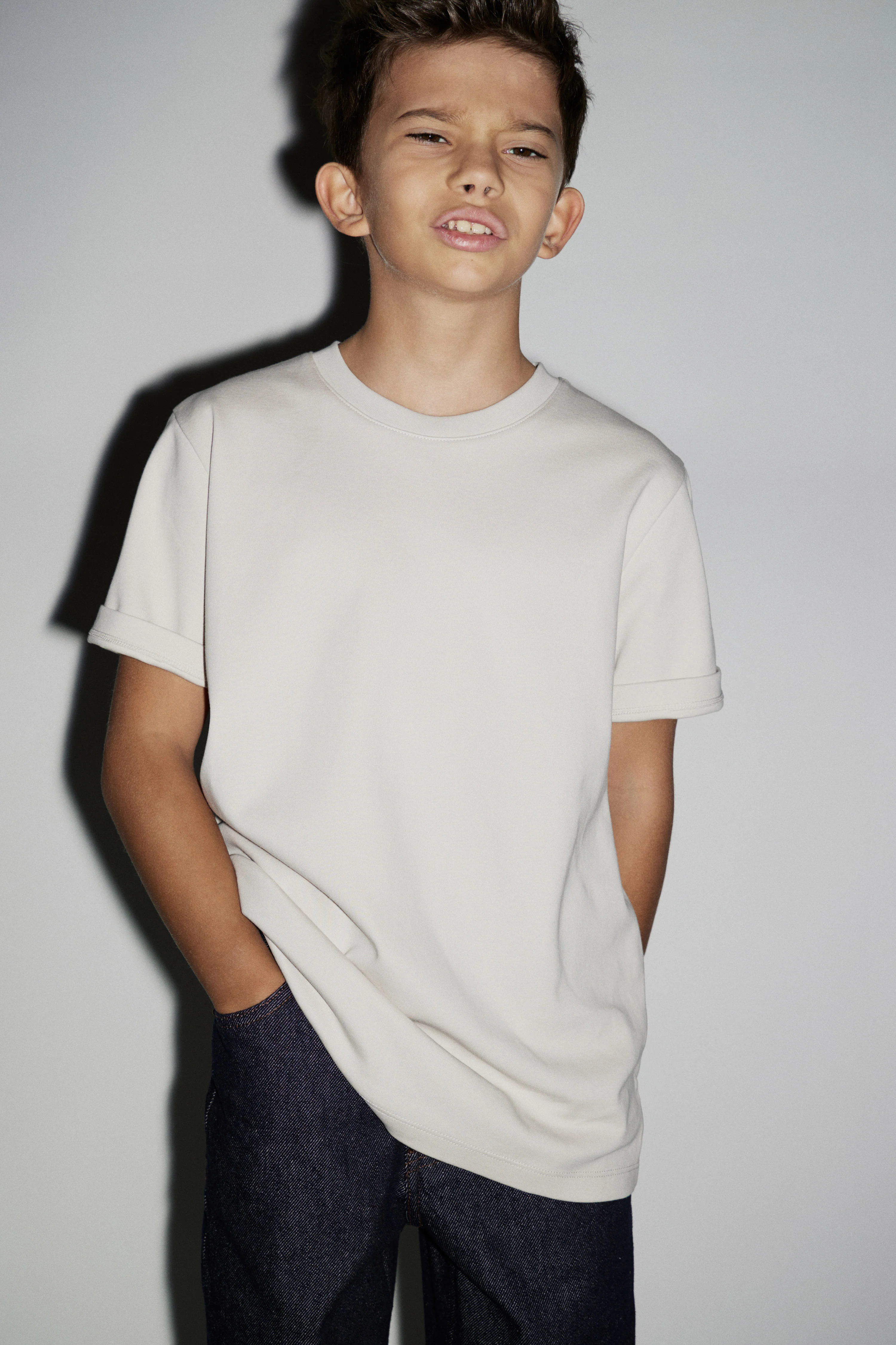 BASIC COTTON BLEND T-SHIRT - Image 2