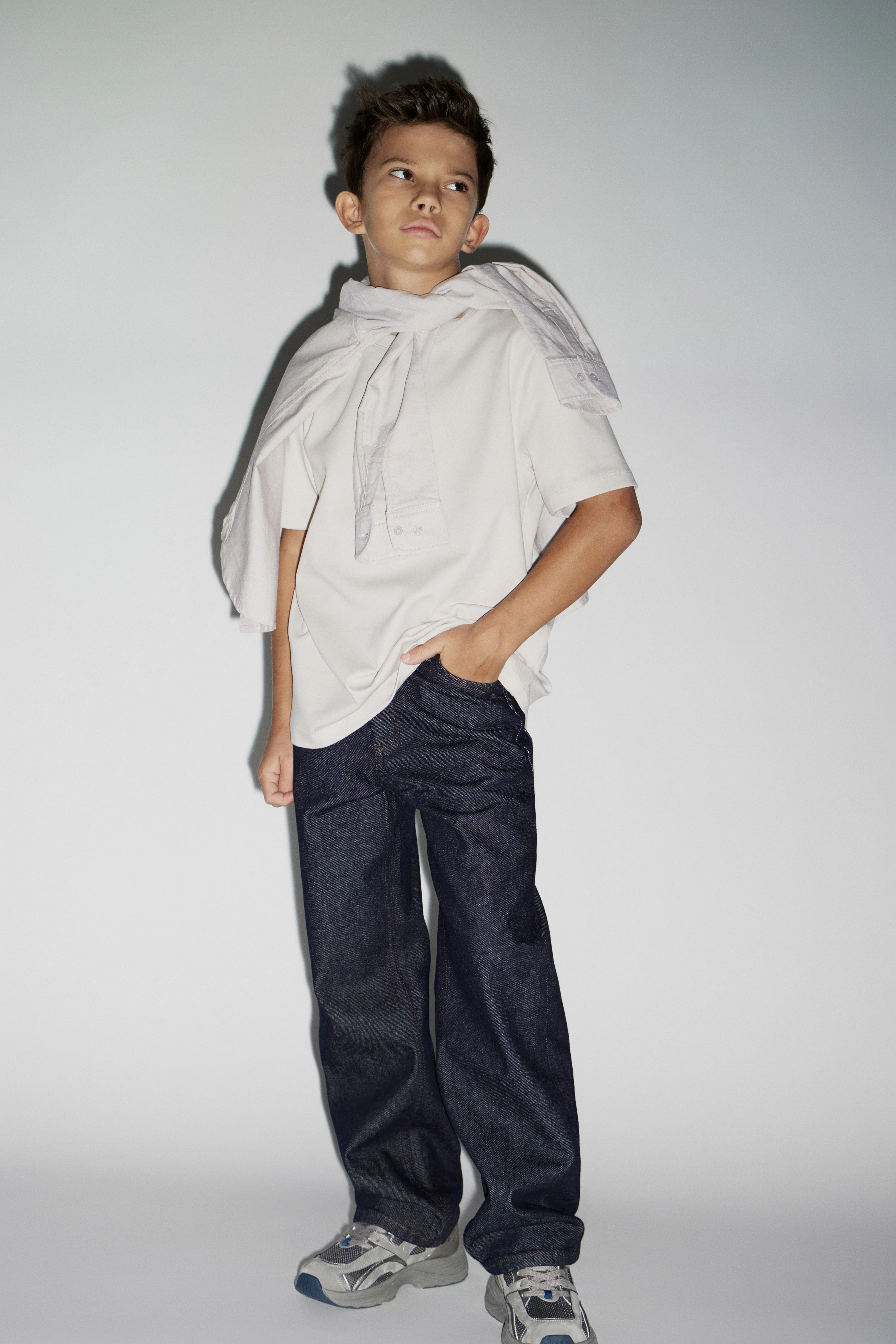 BASIC COTTON BLEND T-SHIRT - Image 3