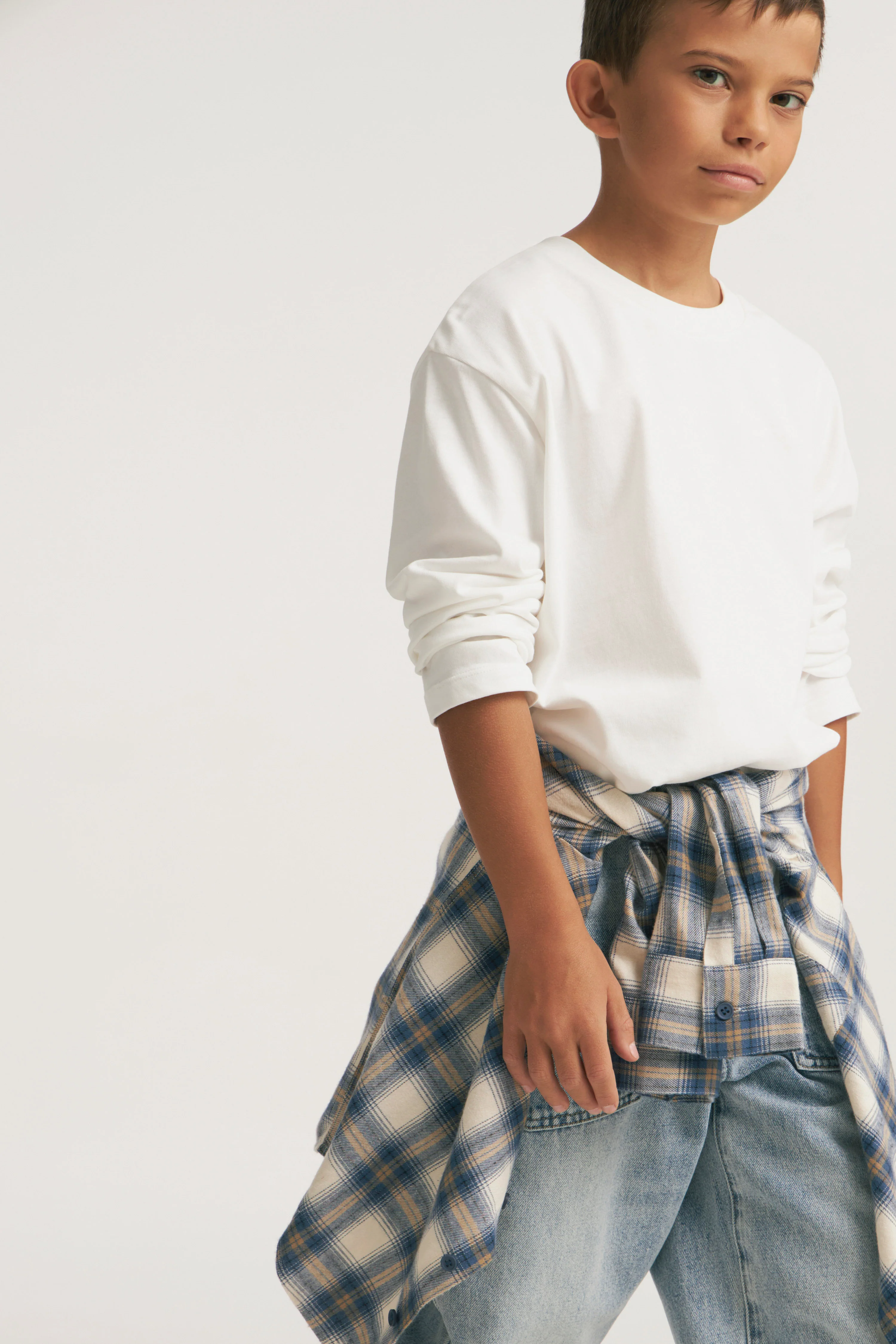 BASIC COTTON T-SHIRT WITH LONG SLEEVES - Image 3