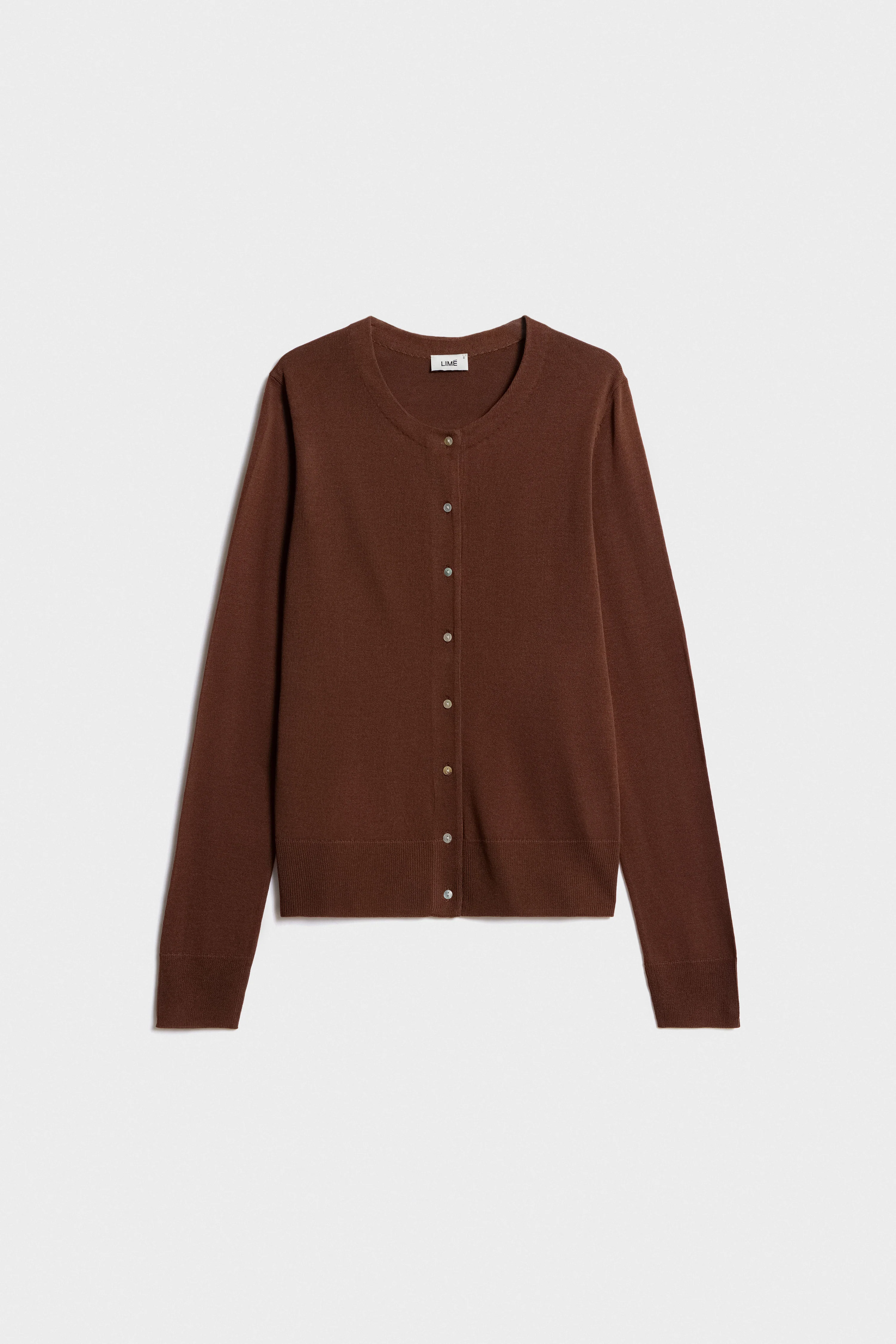BASIC FINE-KNIT CARDIGAN - Image 6