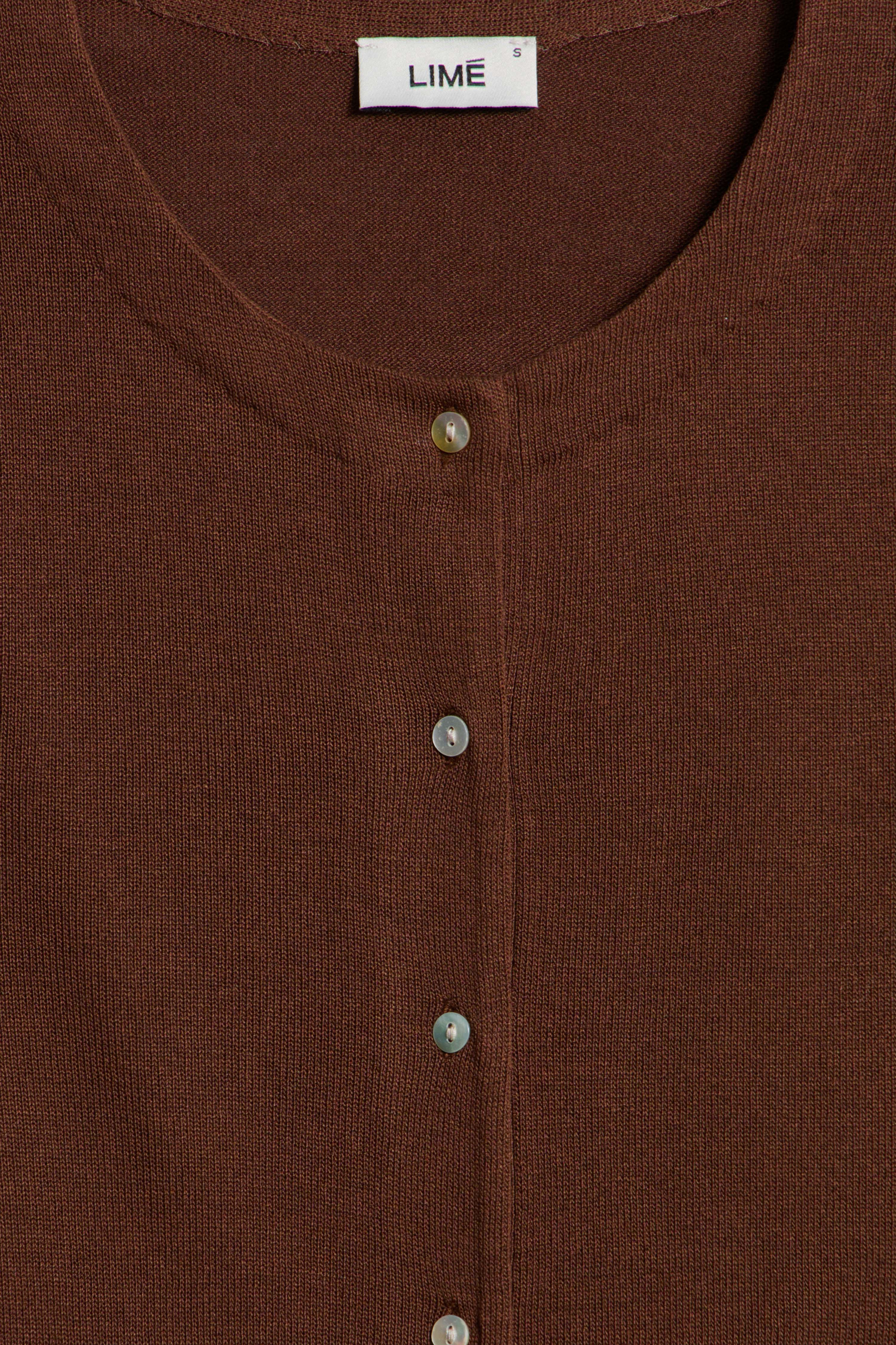 BASIC FINE-KNIT CARDIGAN - Image 8