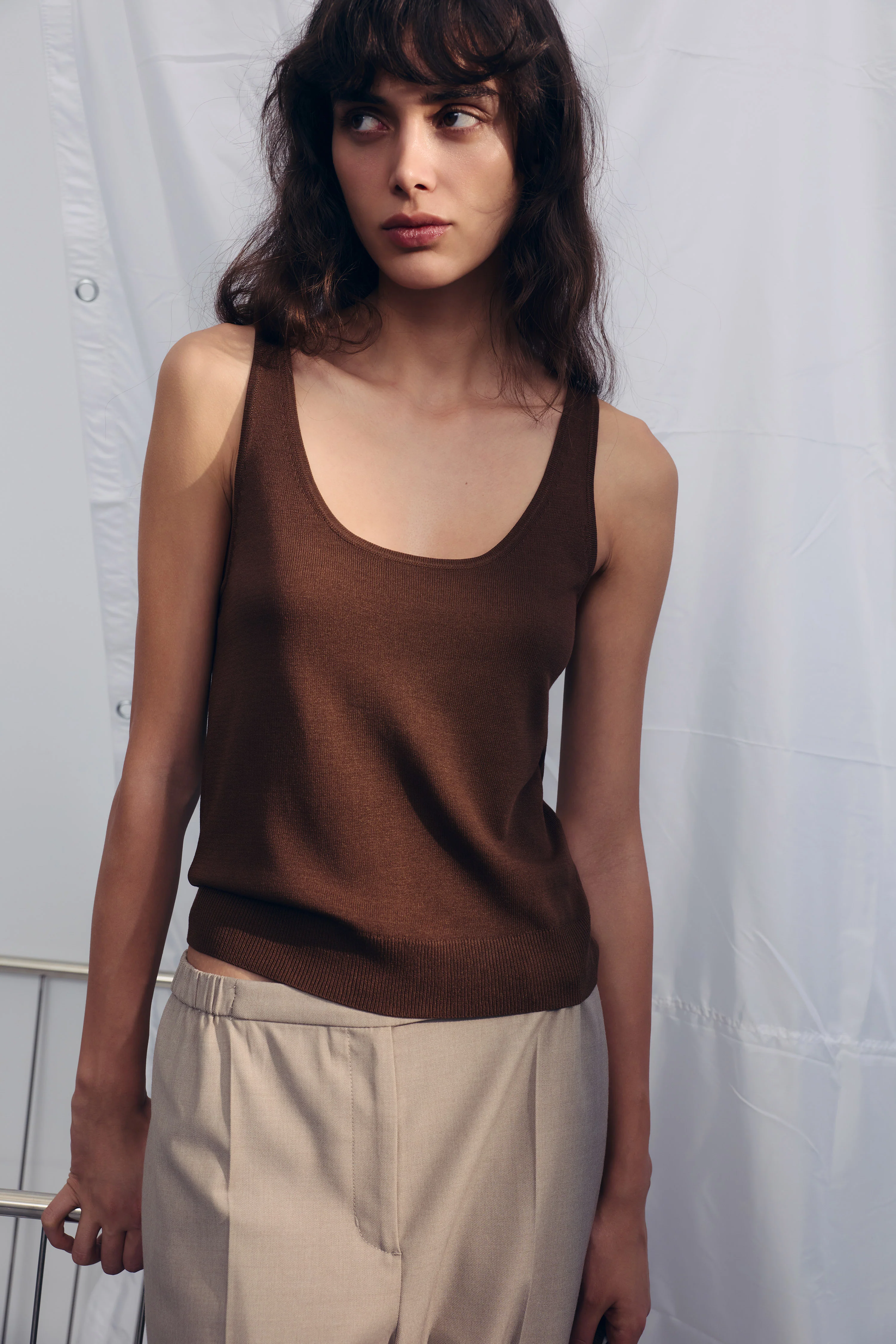 BASIC FINE-KNIT TOP - Image 3