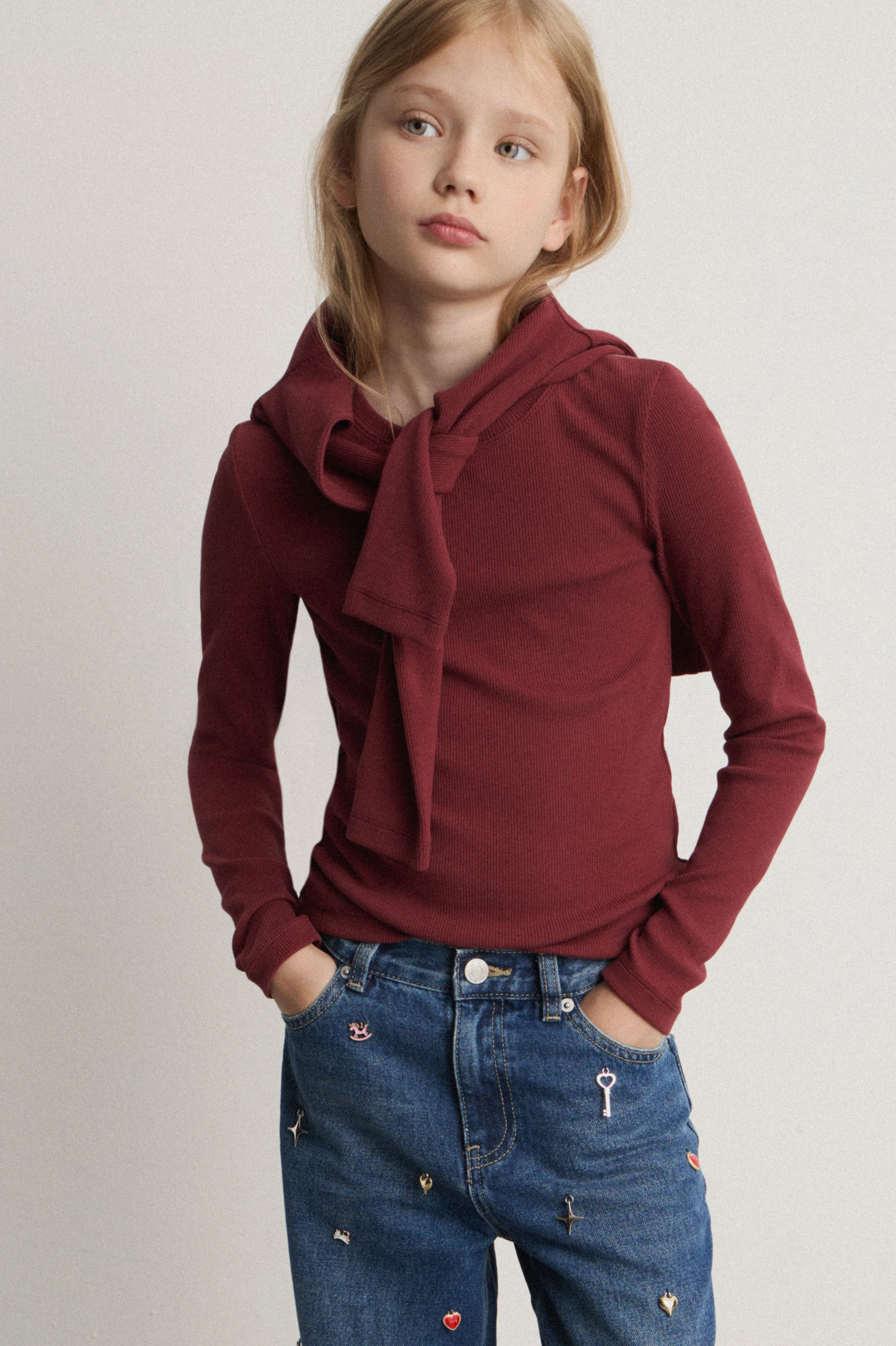 RIBBED LONG-SLEEVE T-SHIRT