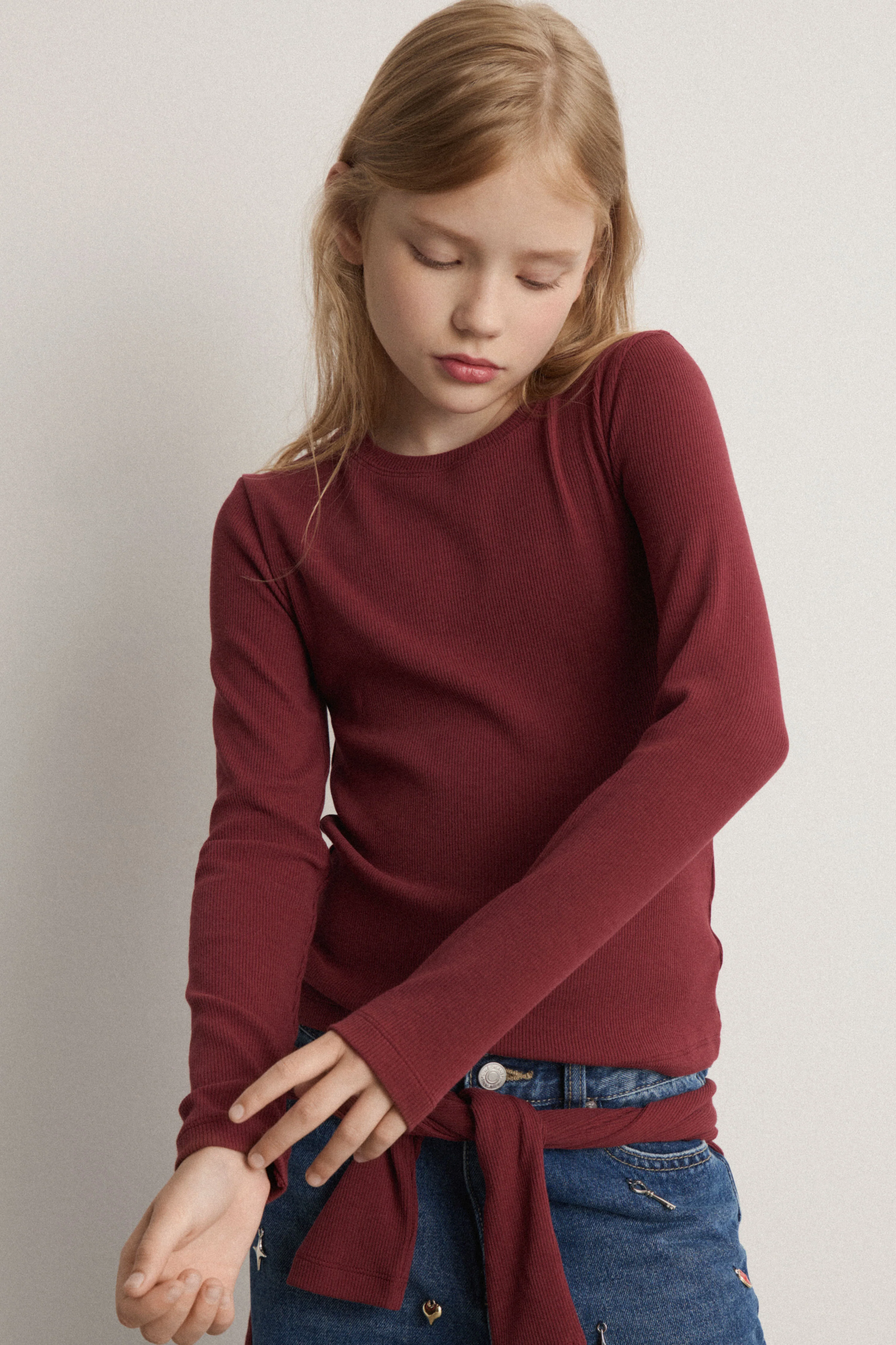 RIBBED LONG-SLEEVE T-SHIRT - Image 2