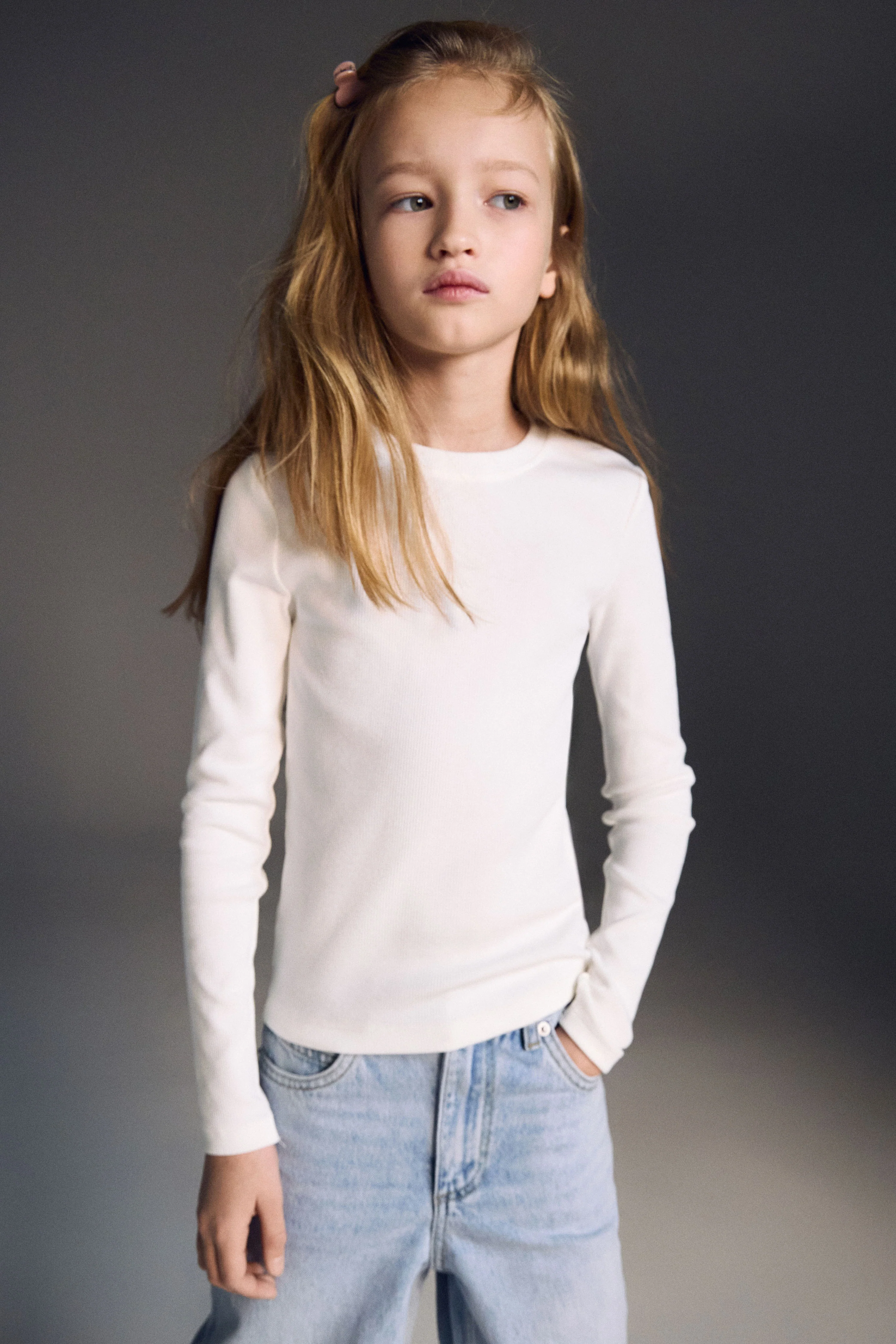 RIBBED LONG-SLEEVE T-SHIRT