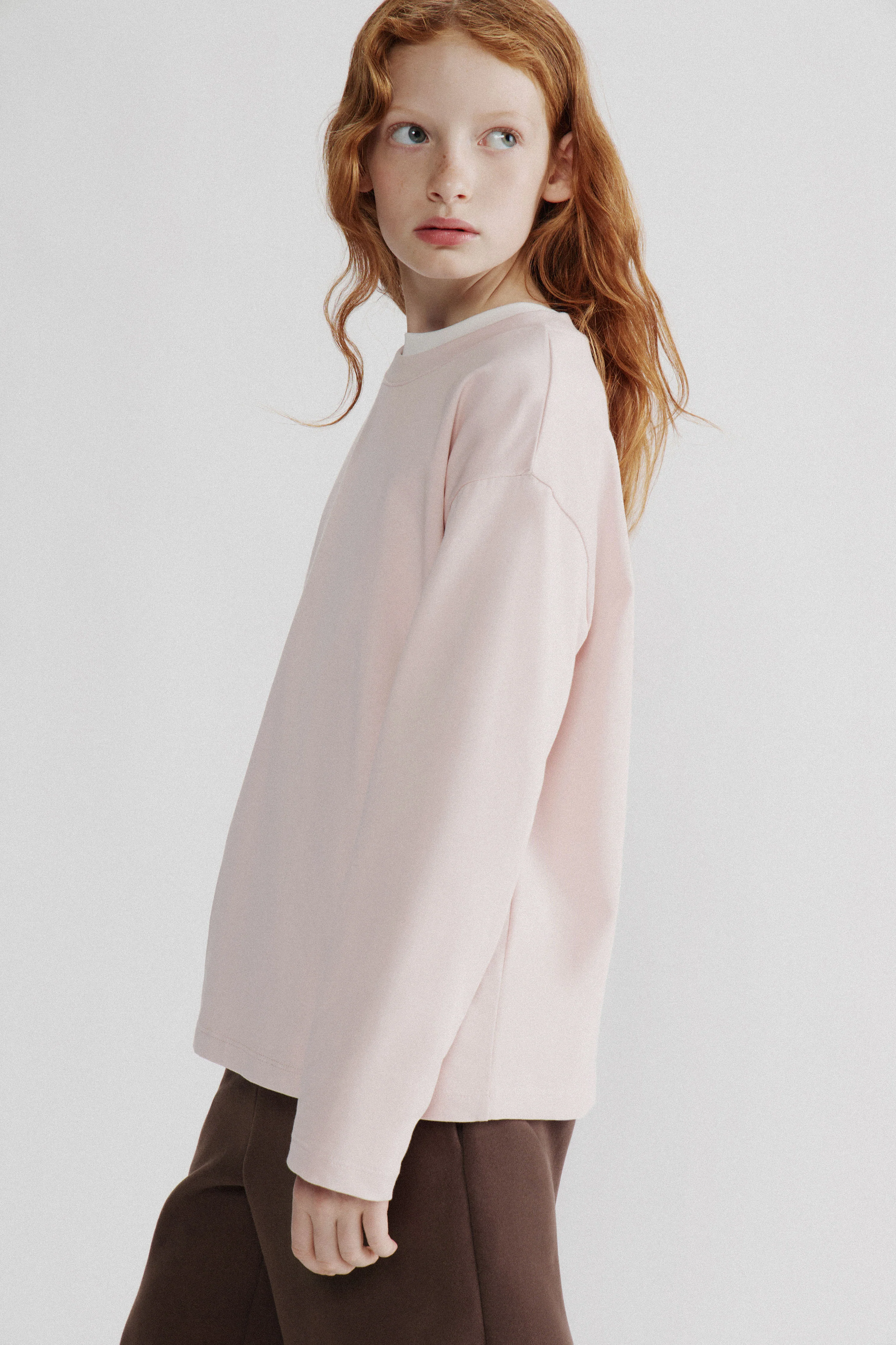 BASIC LONG SLEEVE T-SHIRT IN COTTON - Image 3