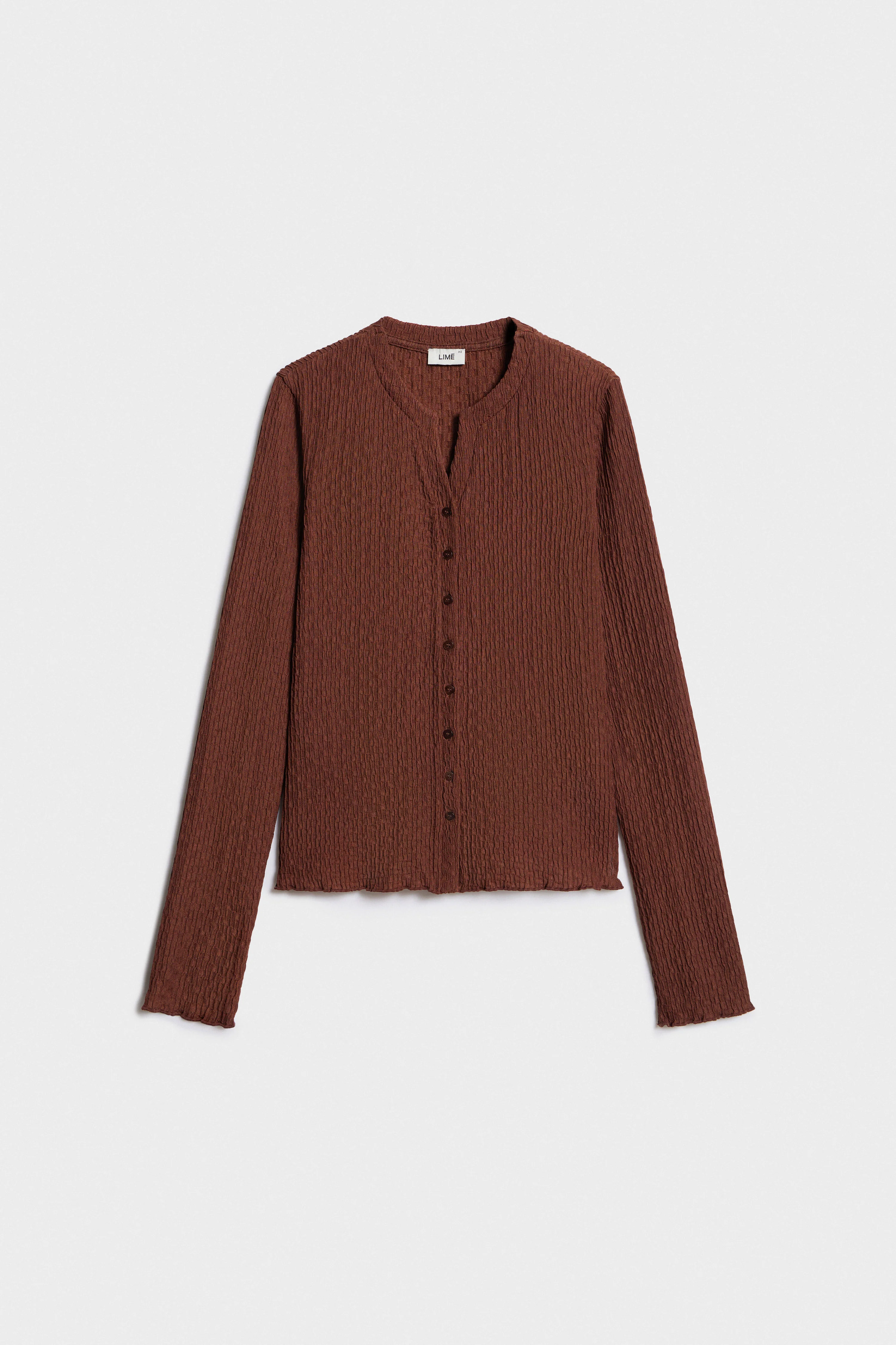 CRINKLED LONG-SLEEVED T-SHIRT - Image 6