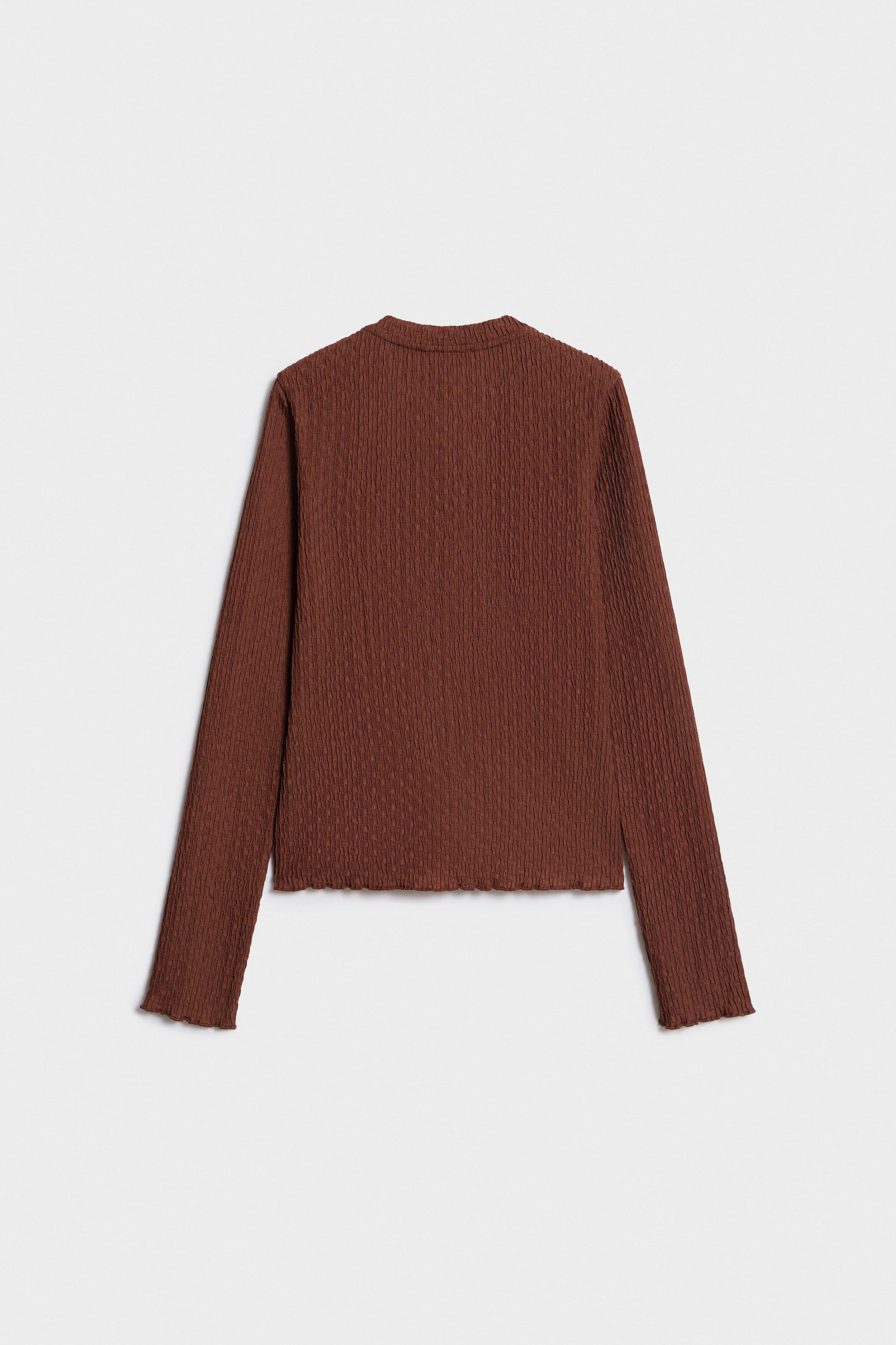 CRINKLED LONG-SLEEVED T-SHIRT - Image 7