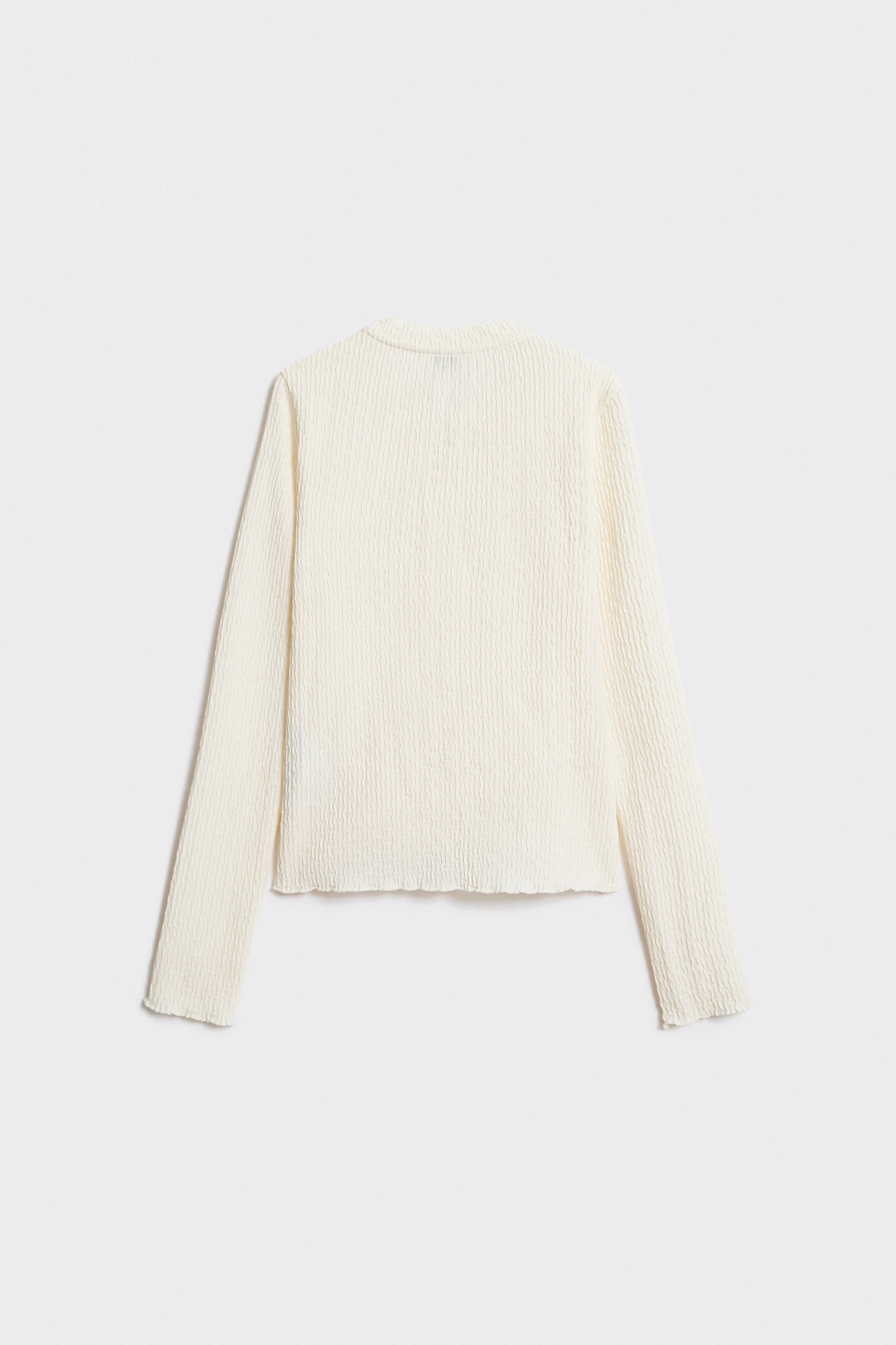 CRINKLED LONG-SLEEVED T-SHIRT - Image 6