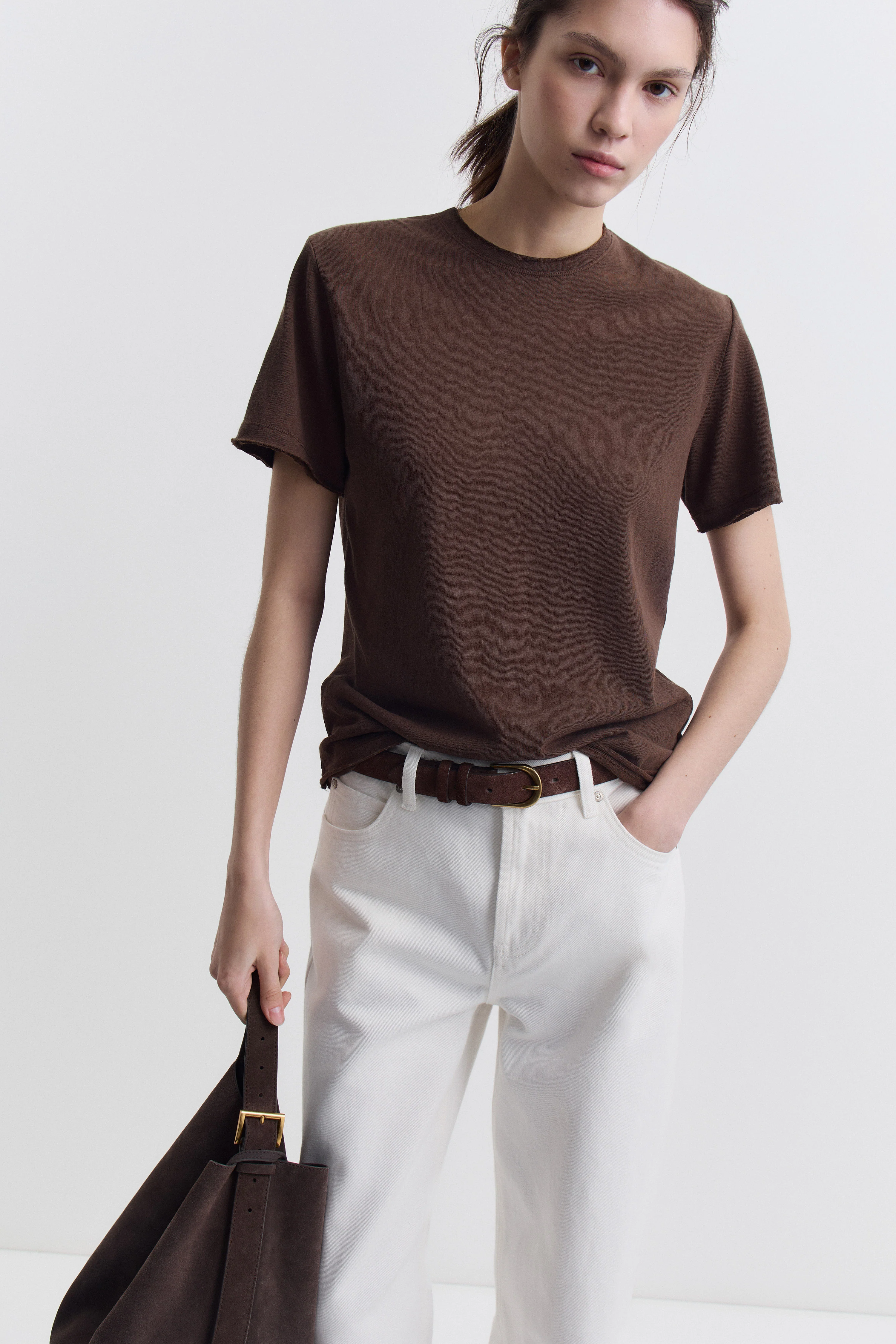 VINTAGE-LOOK STRAIGHT T-SHIRT