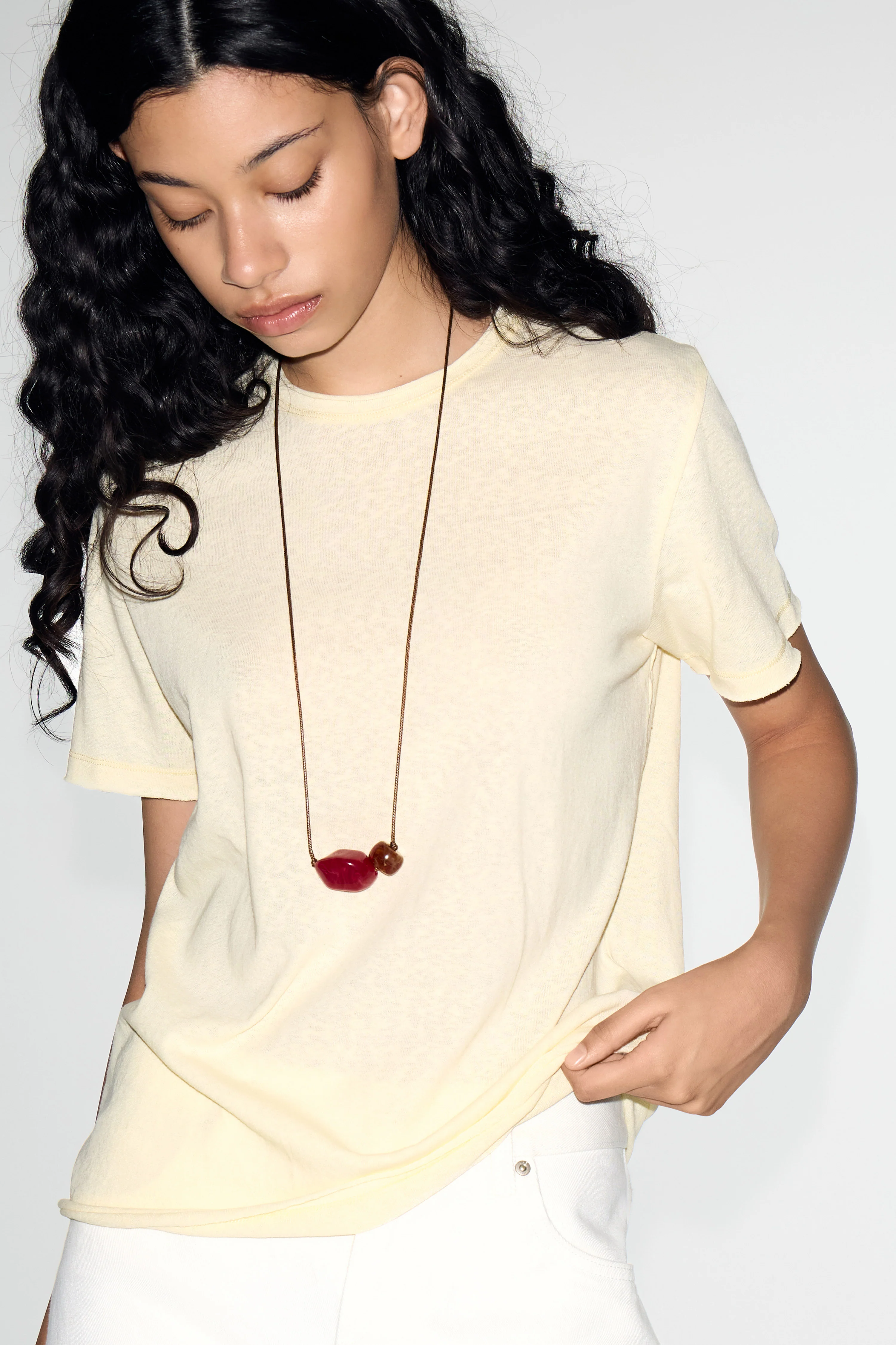 VINTAGE-LOOK STRAIGHT T-SHIRT