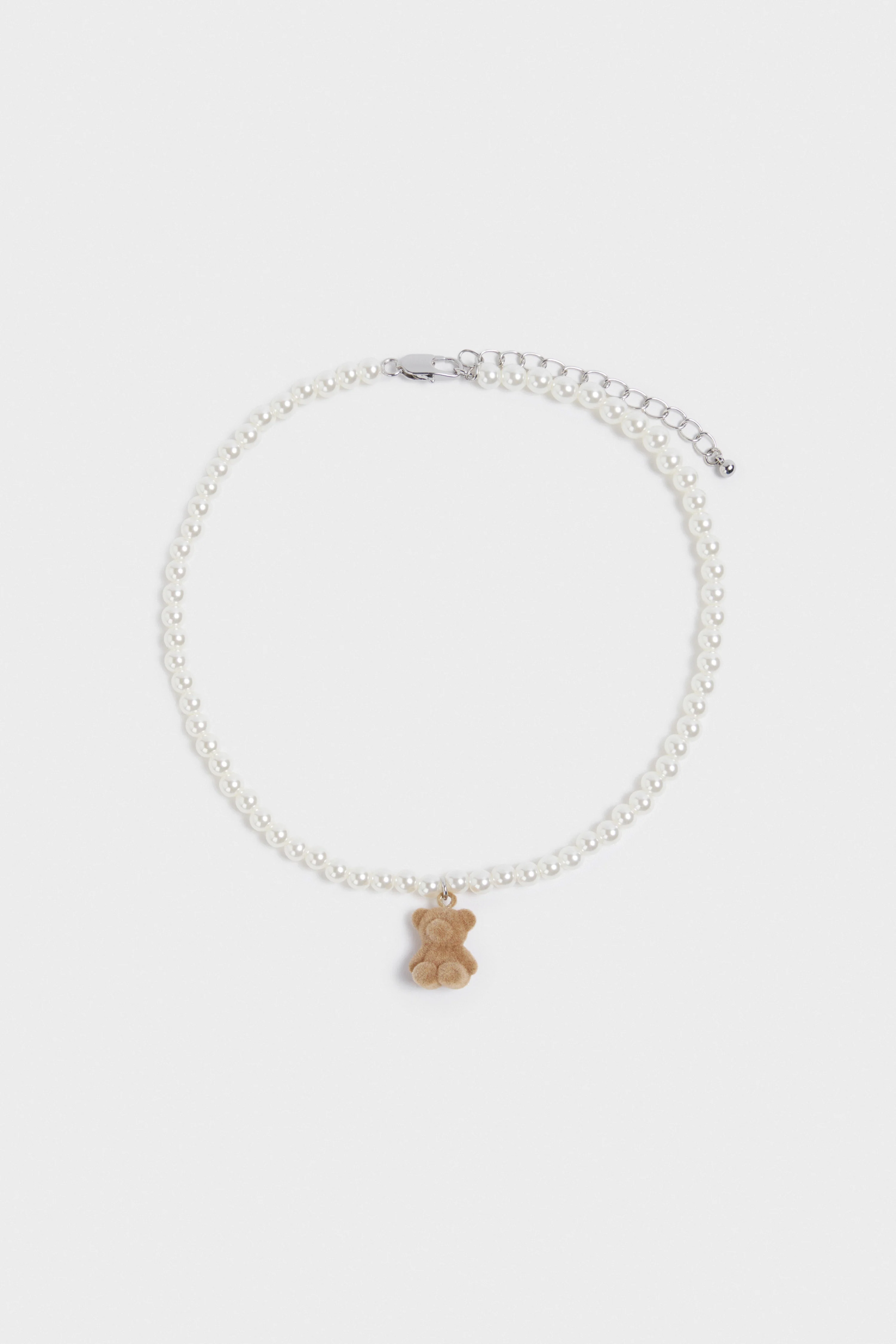 BEAR-PENDANT BEADED NECKLACE - Image 3