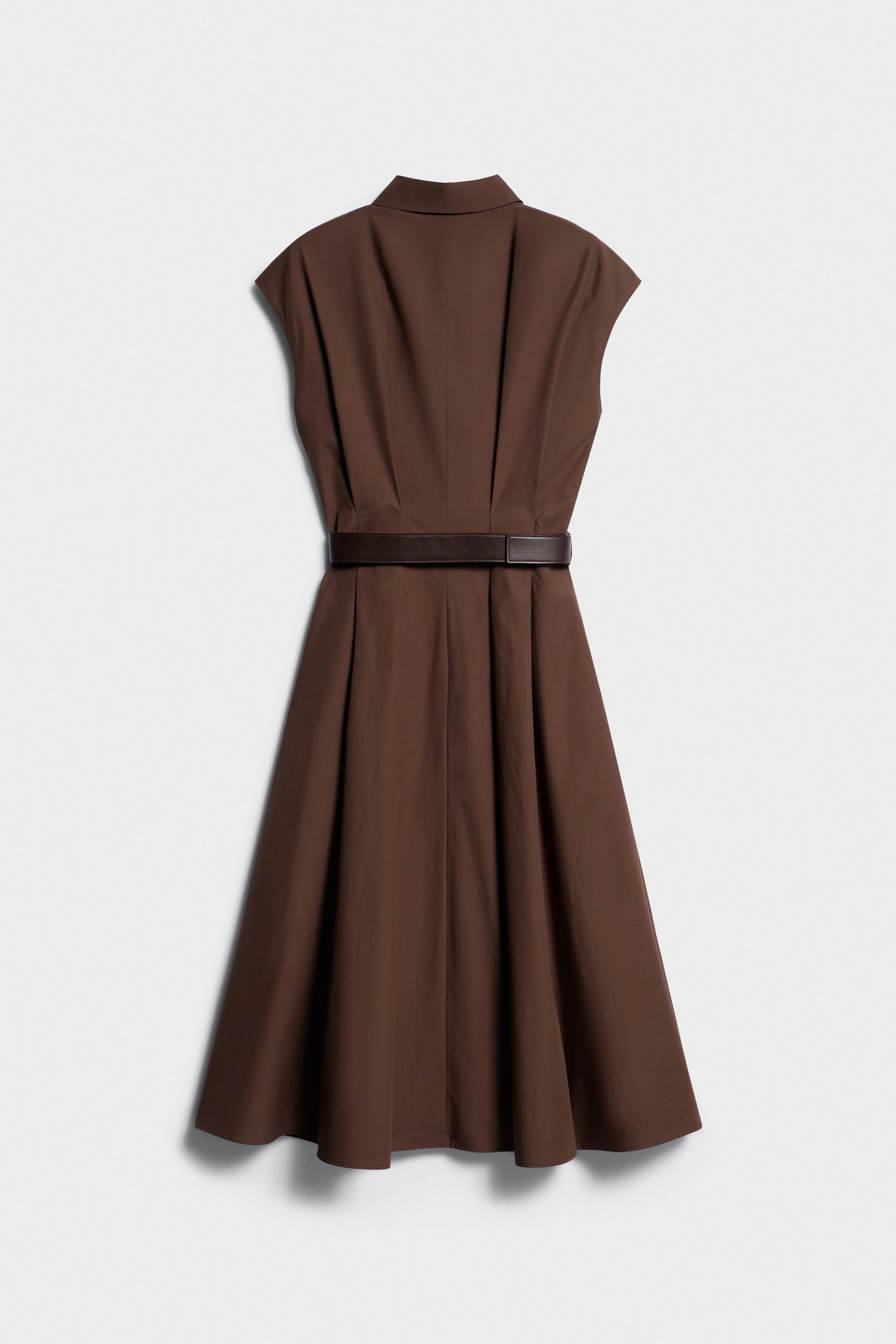 BELTED COTTON MIDI DRESS - Image 7