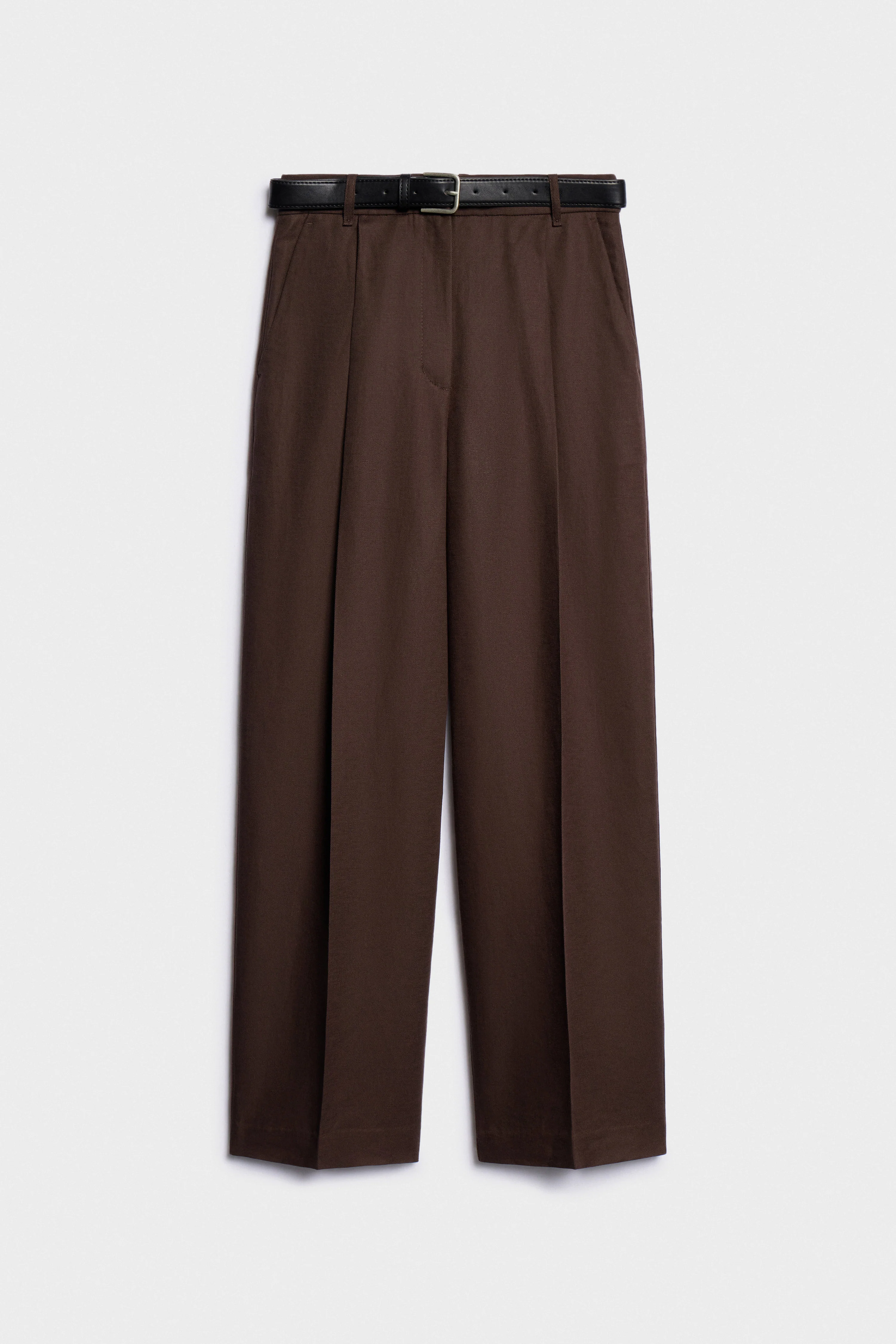 BELTED LINEN-COTTON TROUSERS - Image 6