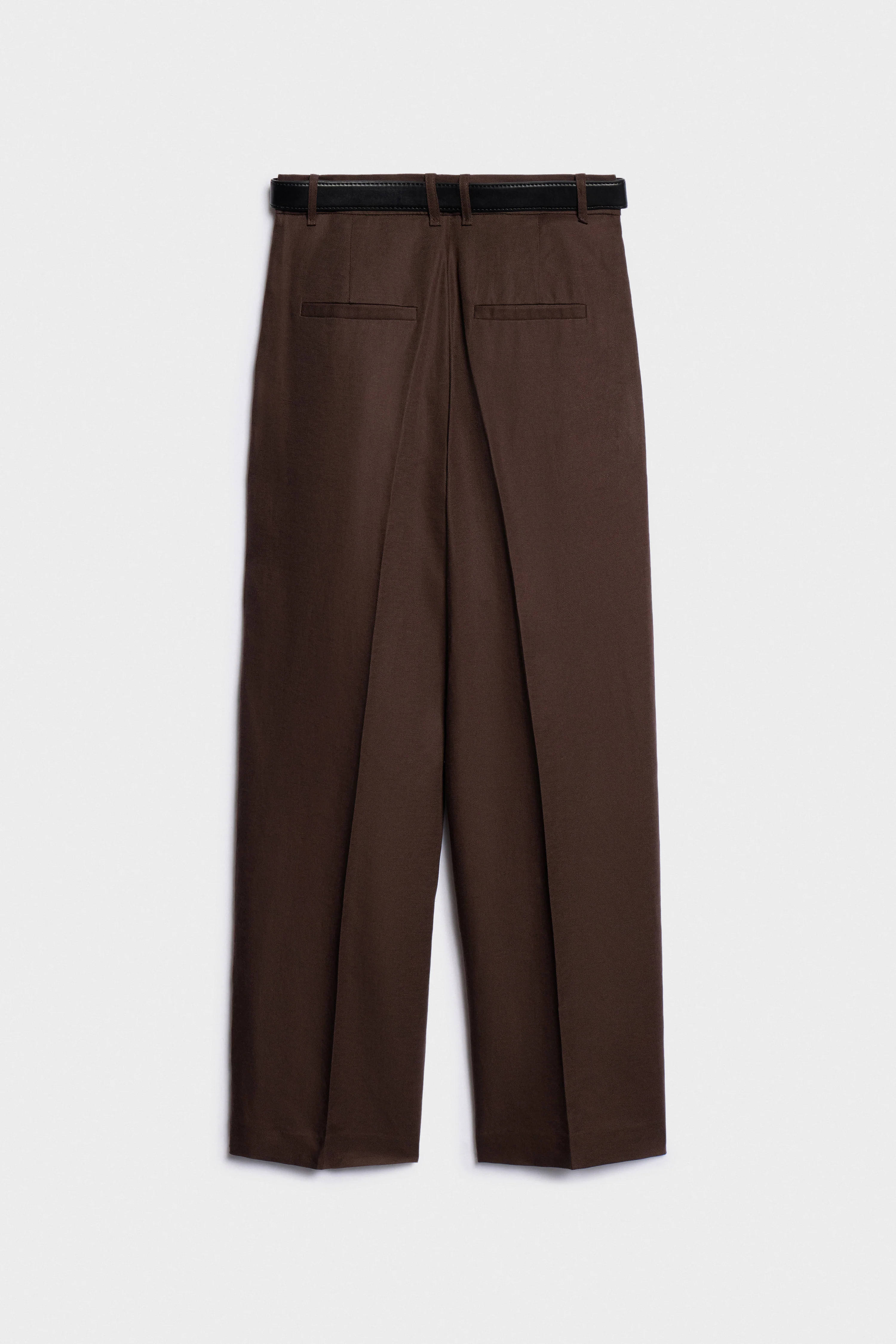 BELTED LINEN-COTTON TROUSERS - Image 7