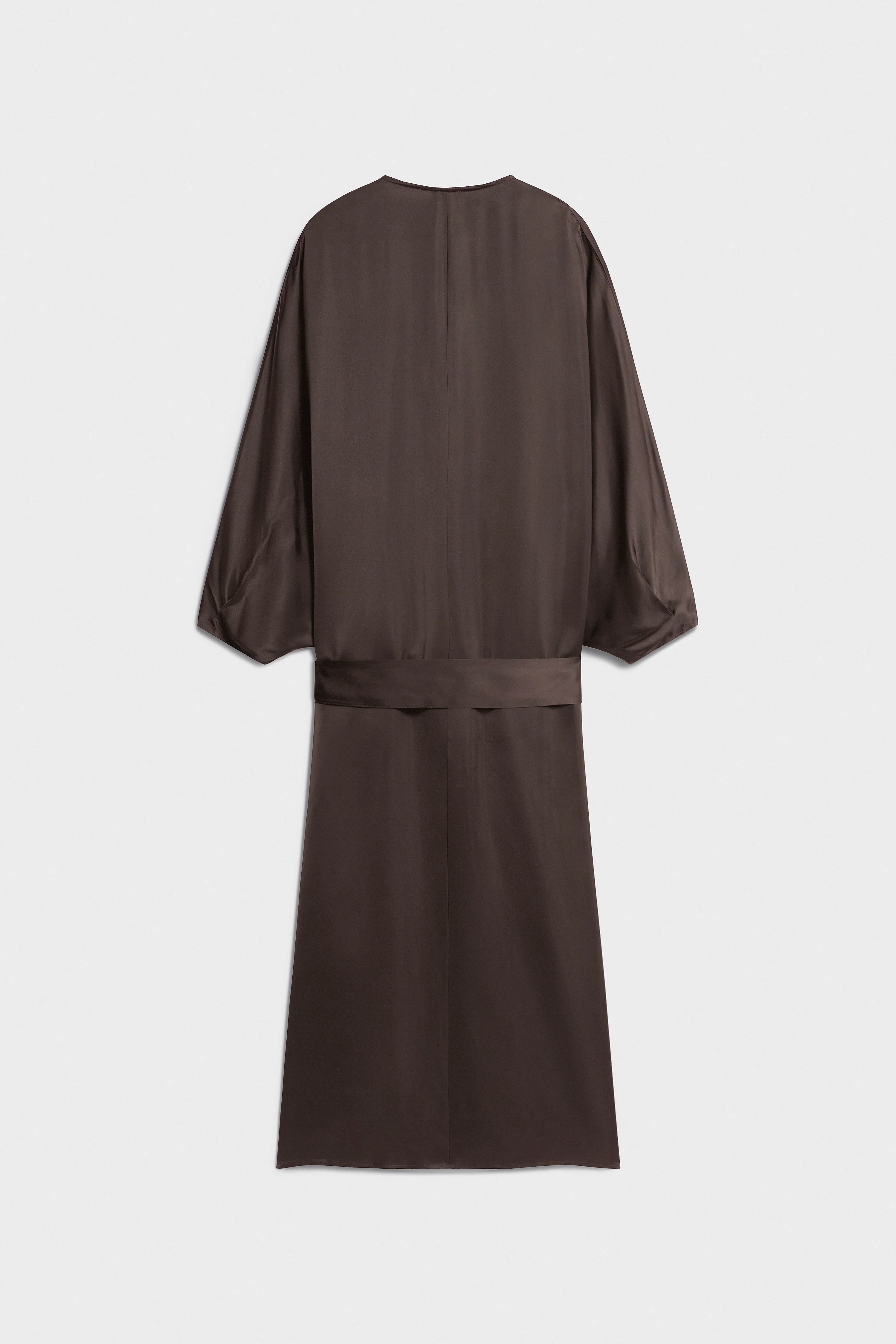 BELTED SATIN KIMONO - Image 5
