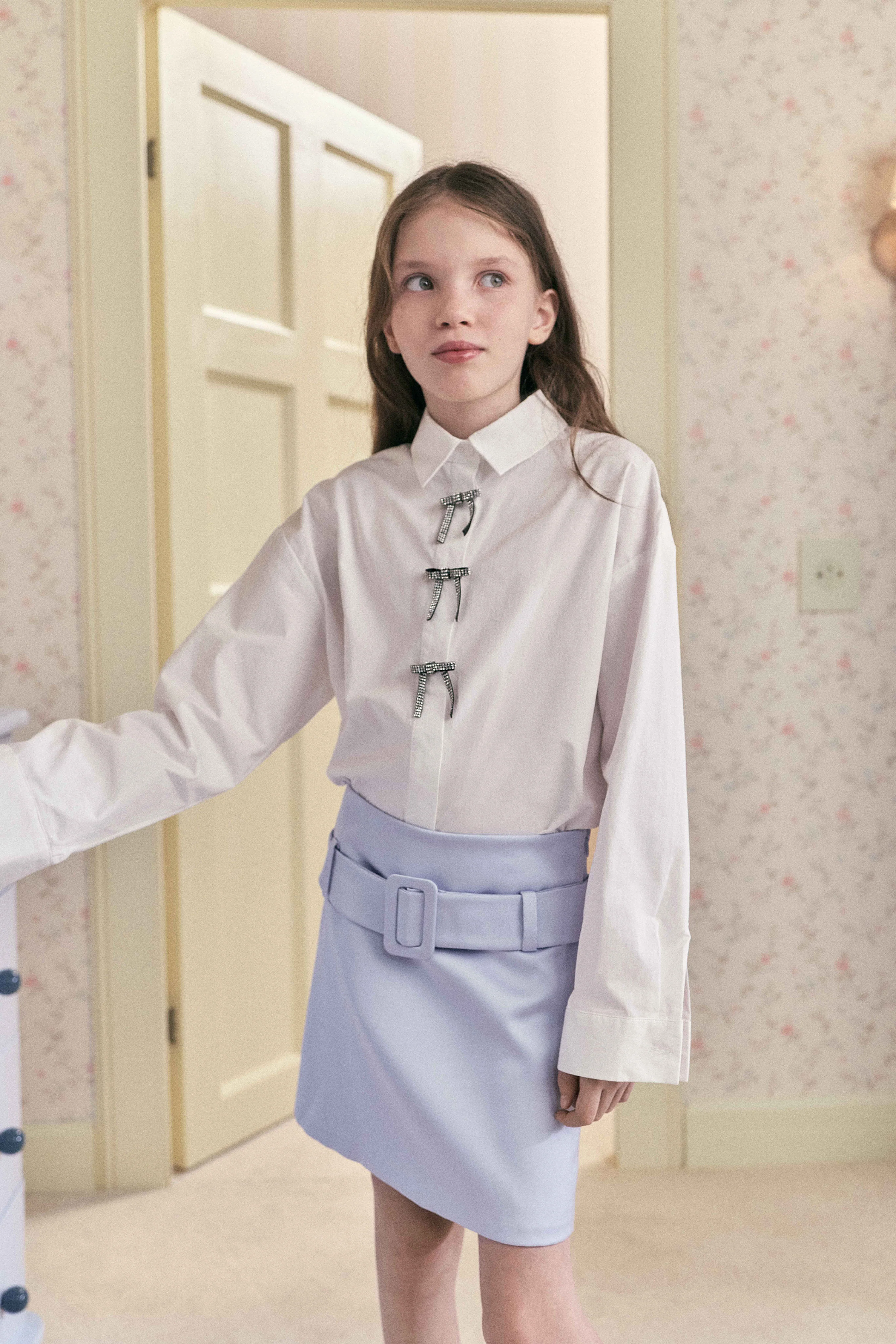 BELTED SATIN SKIRT - Image 2