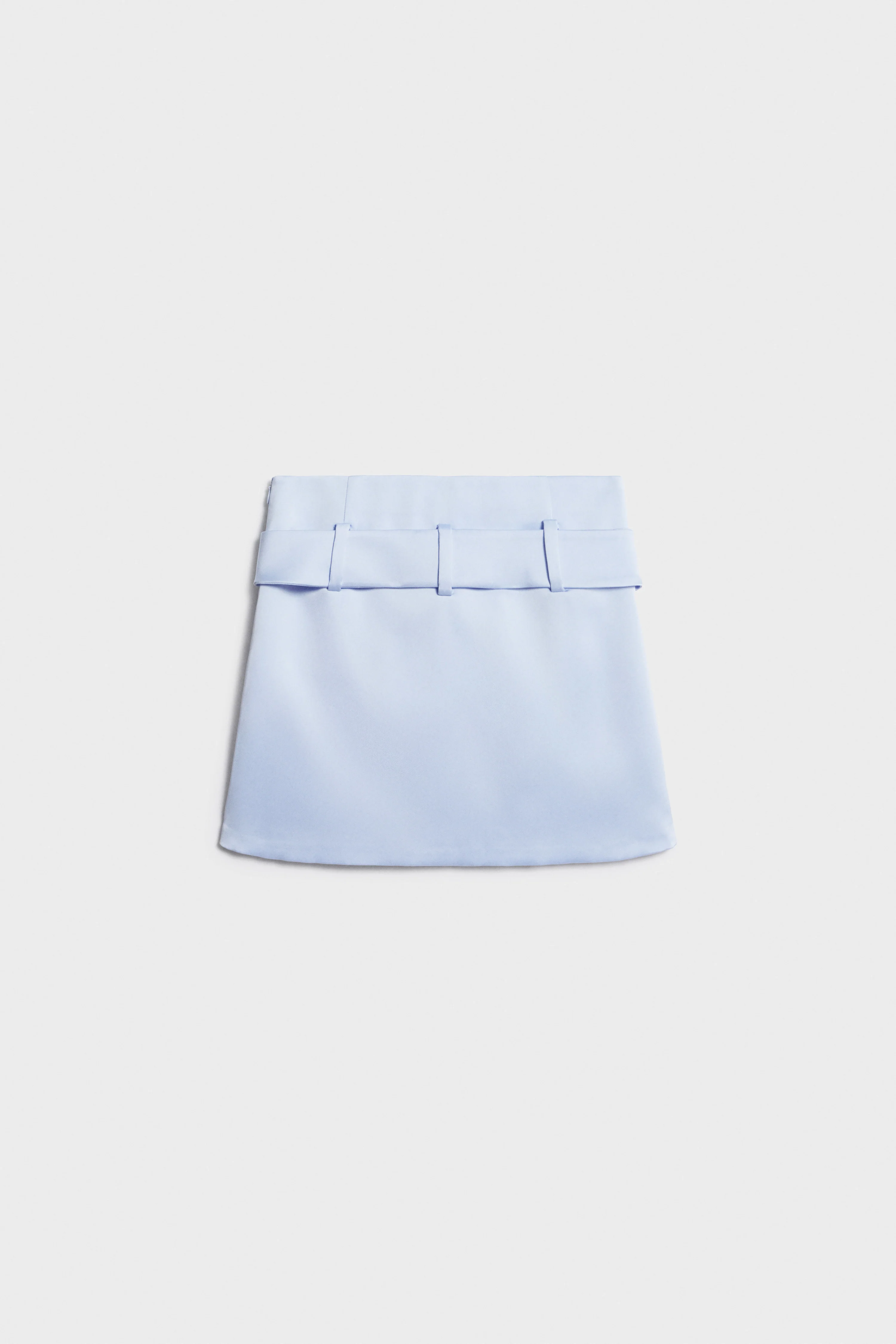 BELTED SATIN SKIRT - Image 4