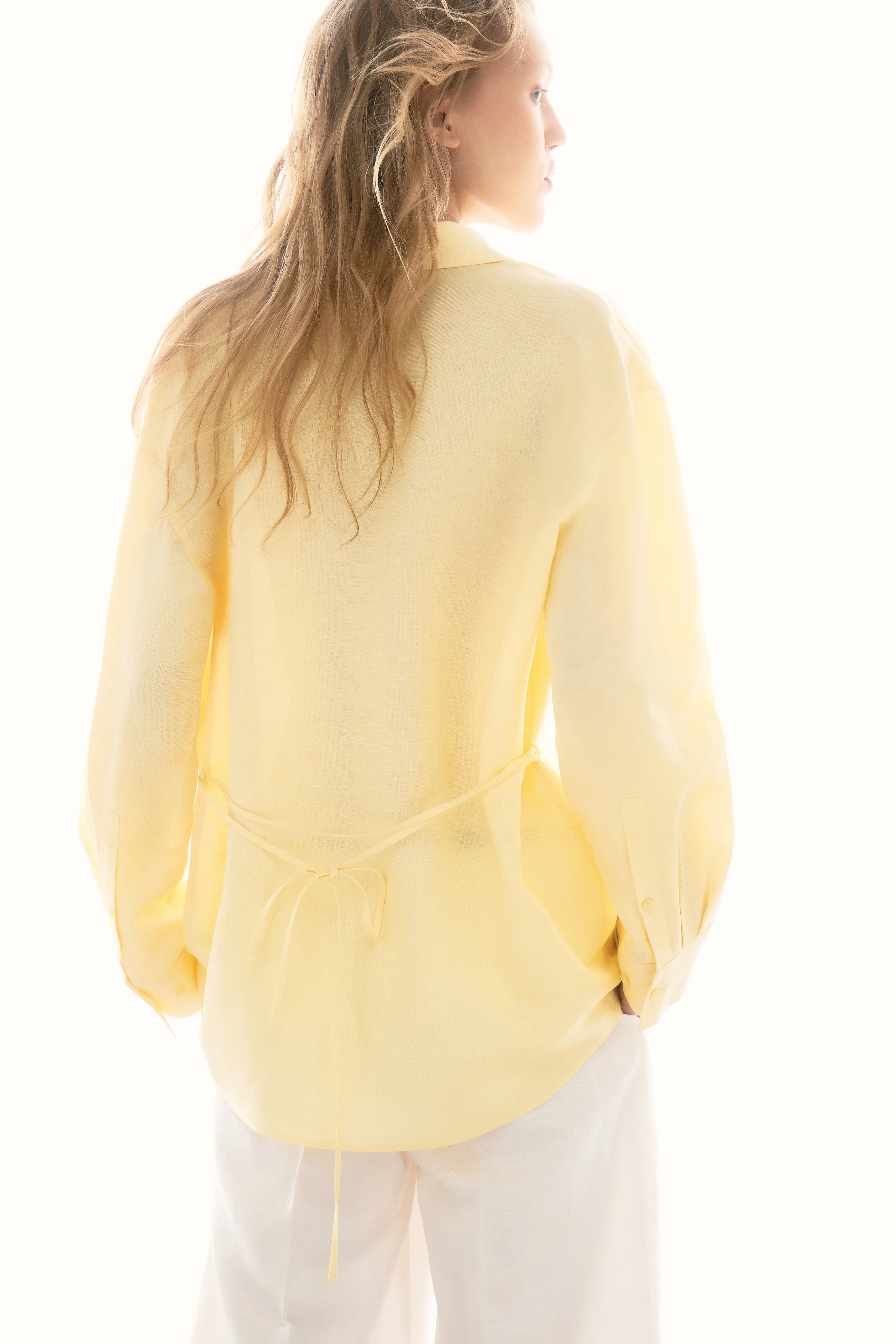 BETTED LINEN-VISCOSE SHIRT - Image 3