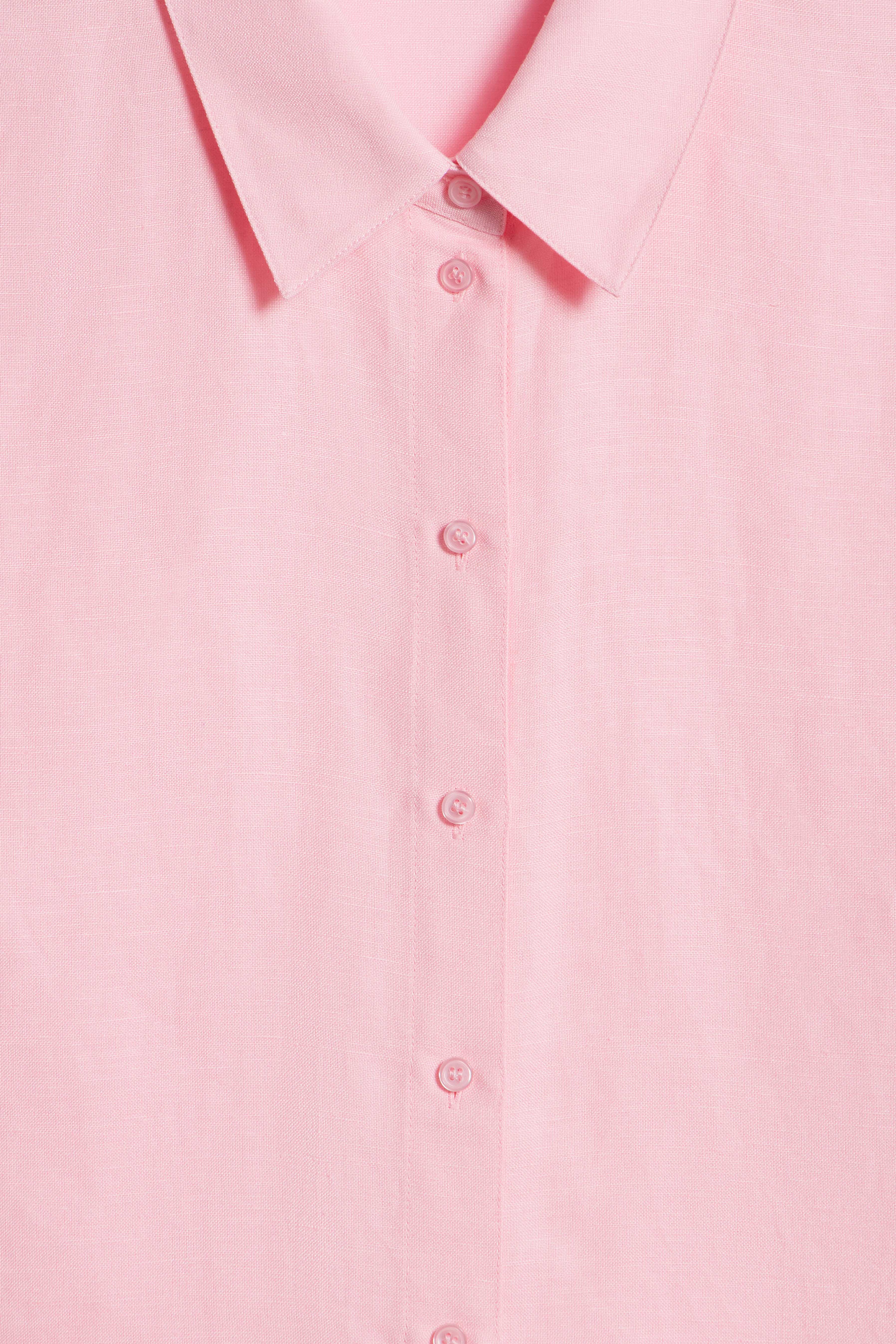 BETTED LINEN-VISCOSE SHIRT - Image 7