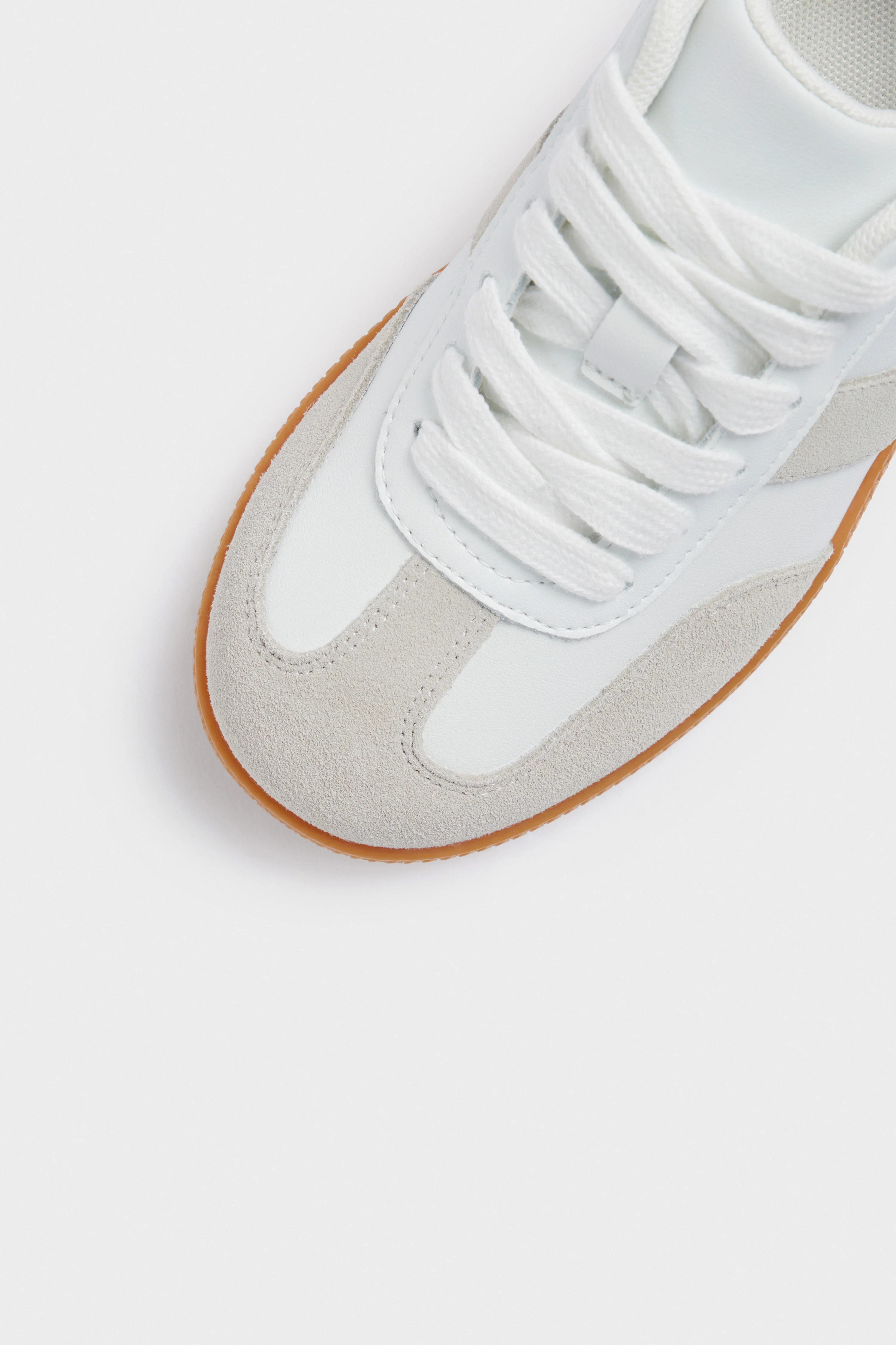SUEDE-TRIM LEATHER TRAINERS - Image 7