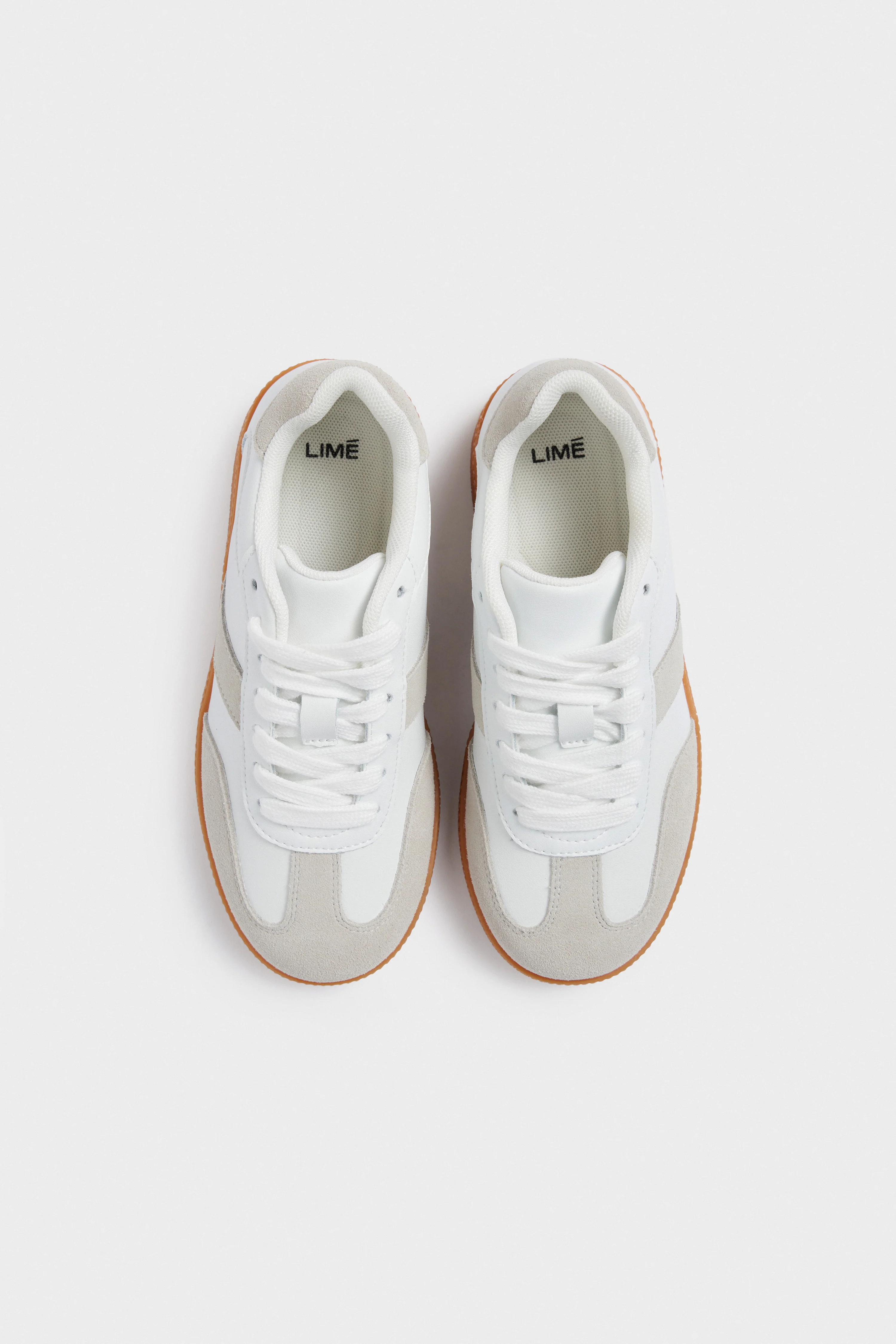 SUEDE-TRIM LEATHER TRAINERS - Image 8