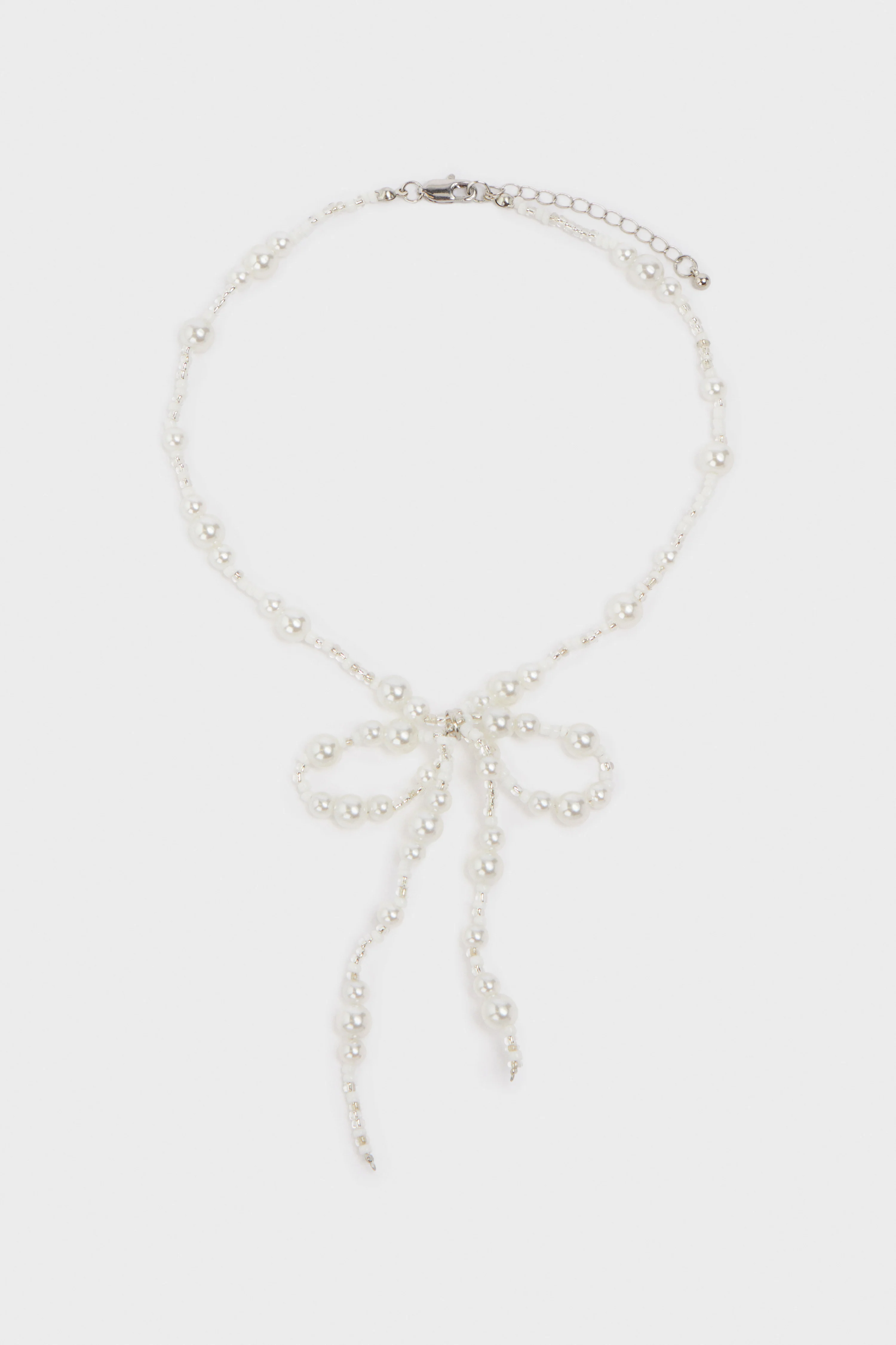 BOW-DETAIL BEADED NECKLACE - Image 3