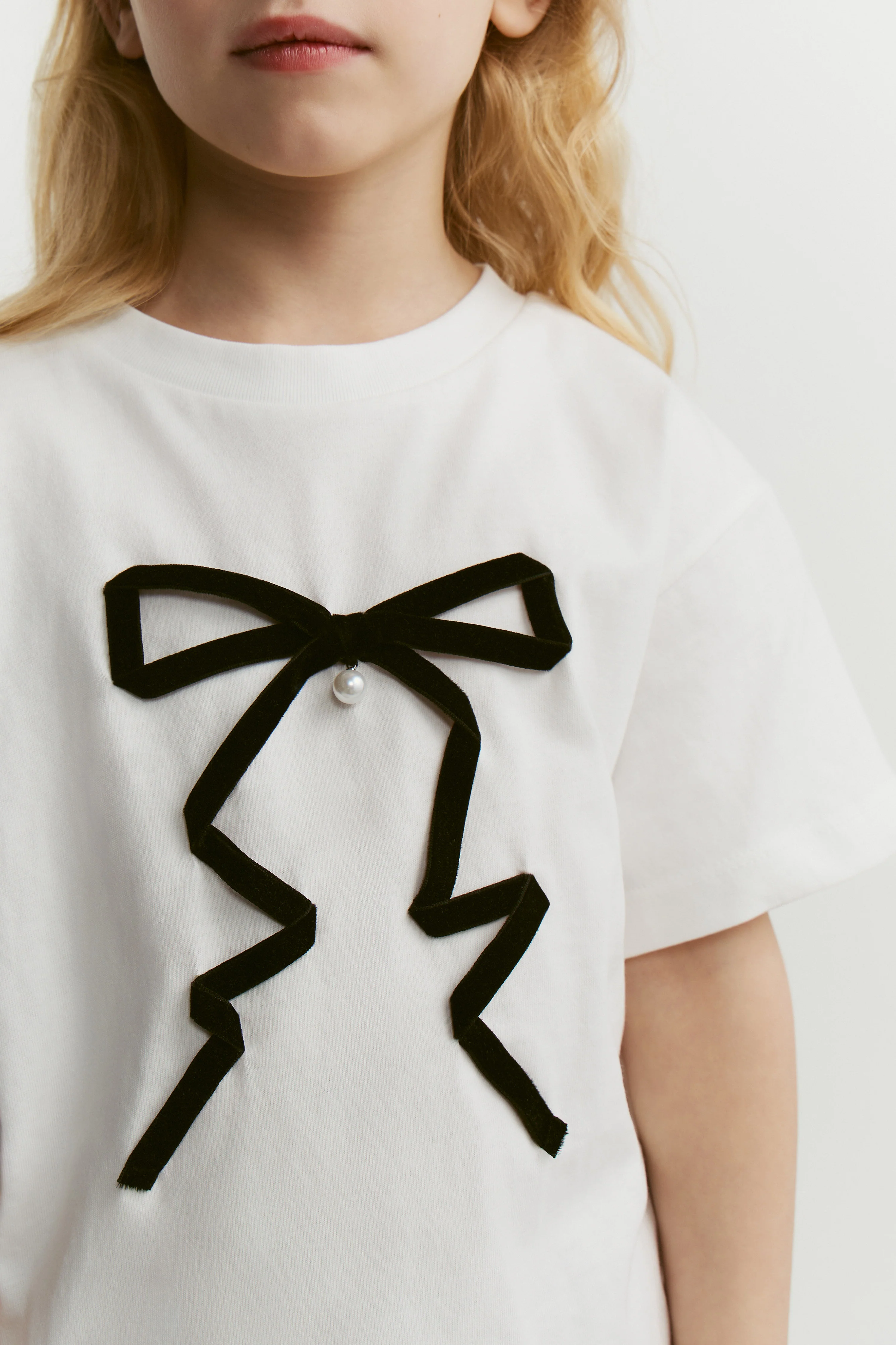 BOW-DETAIL COTTON T-SHIRT - Image 3