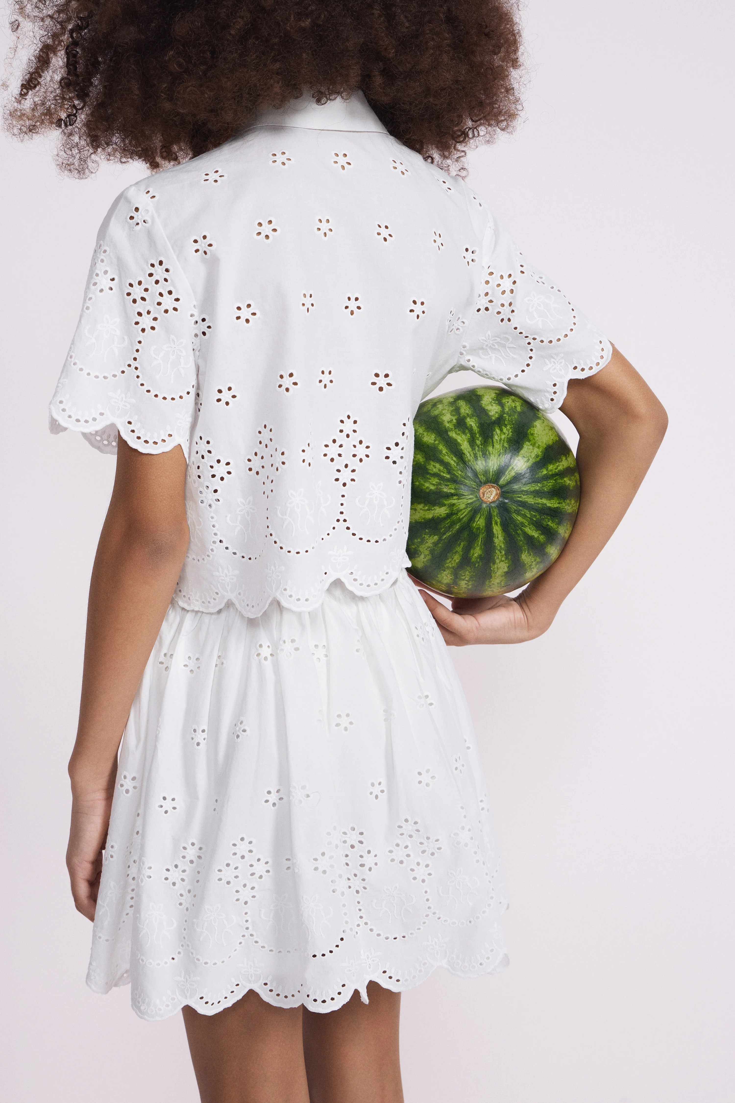 BRODERIE ANGLAISE COTTON SKORT - Image 4