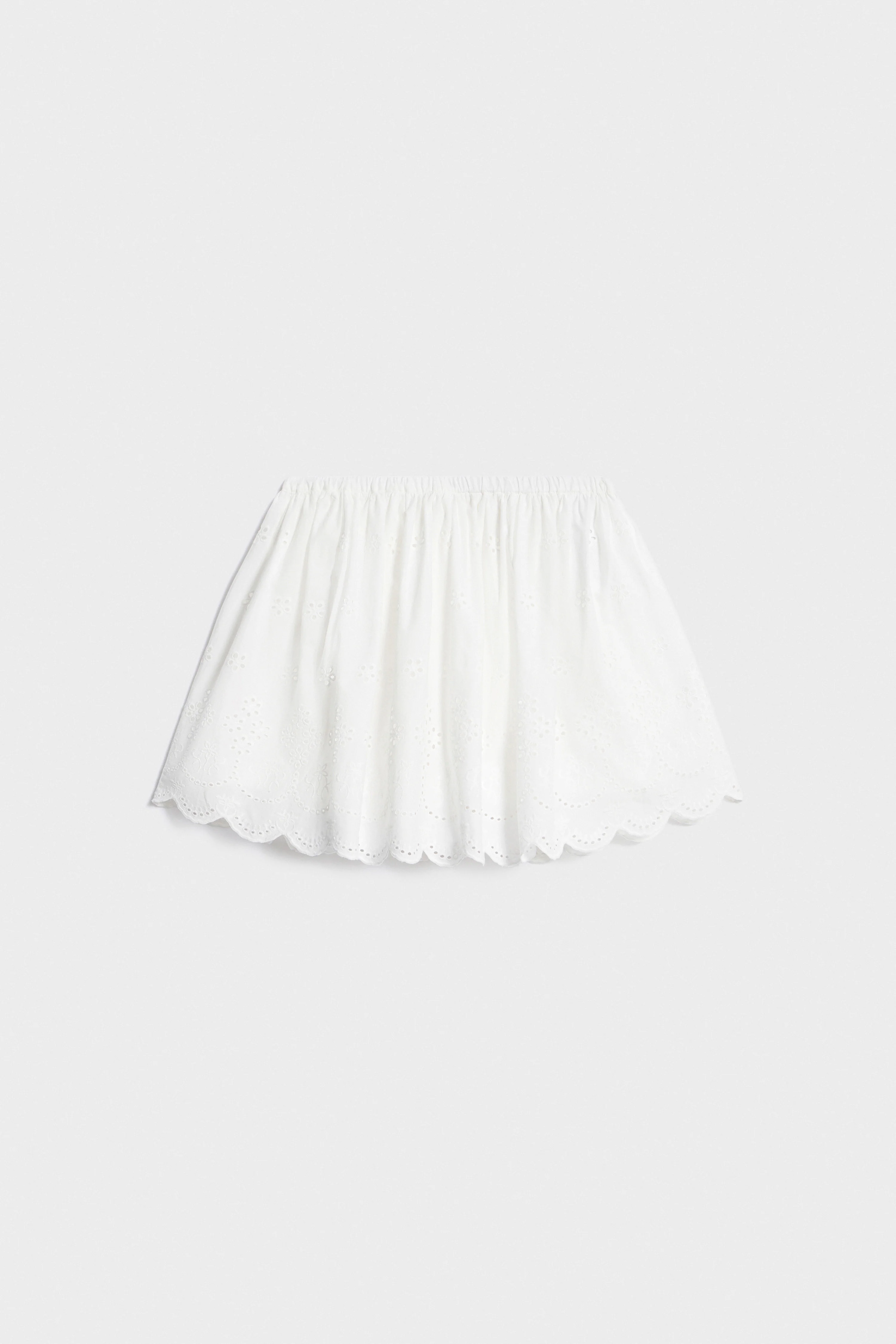 BRODERIE ANGLAISE COTTON SKORT - Image 5