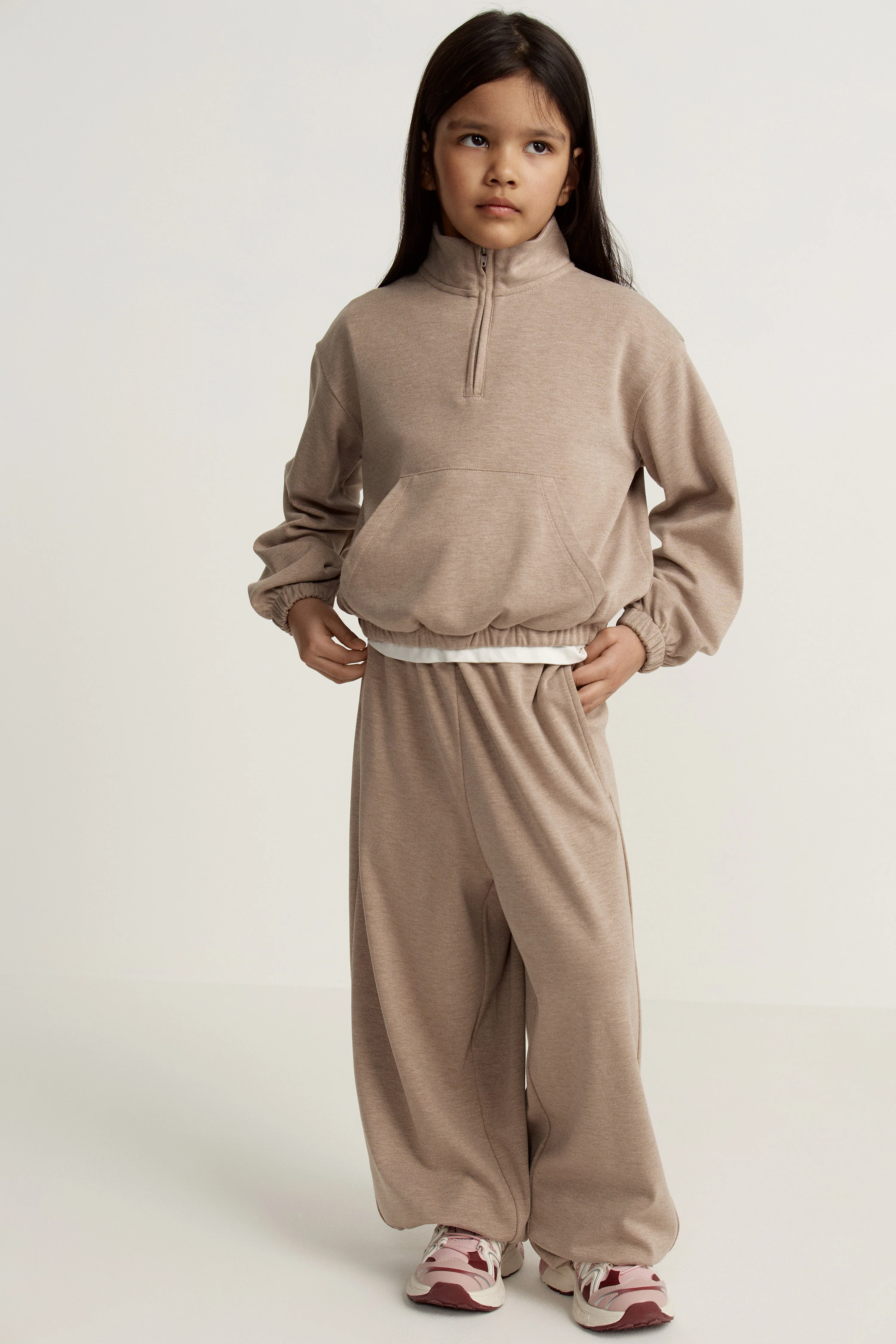 BRUSHED FINE-KNIT JOGGERS - Image 3