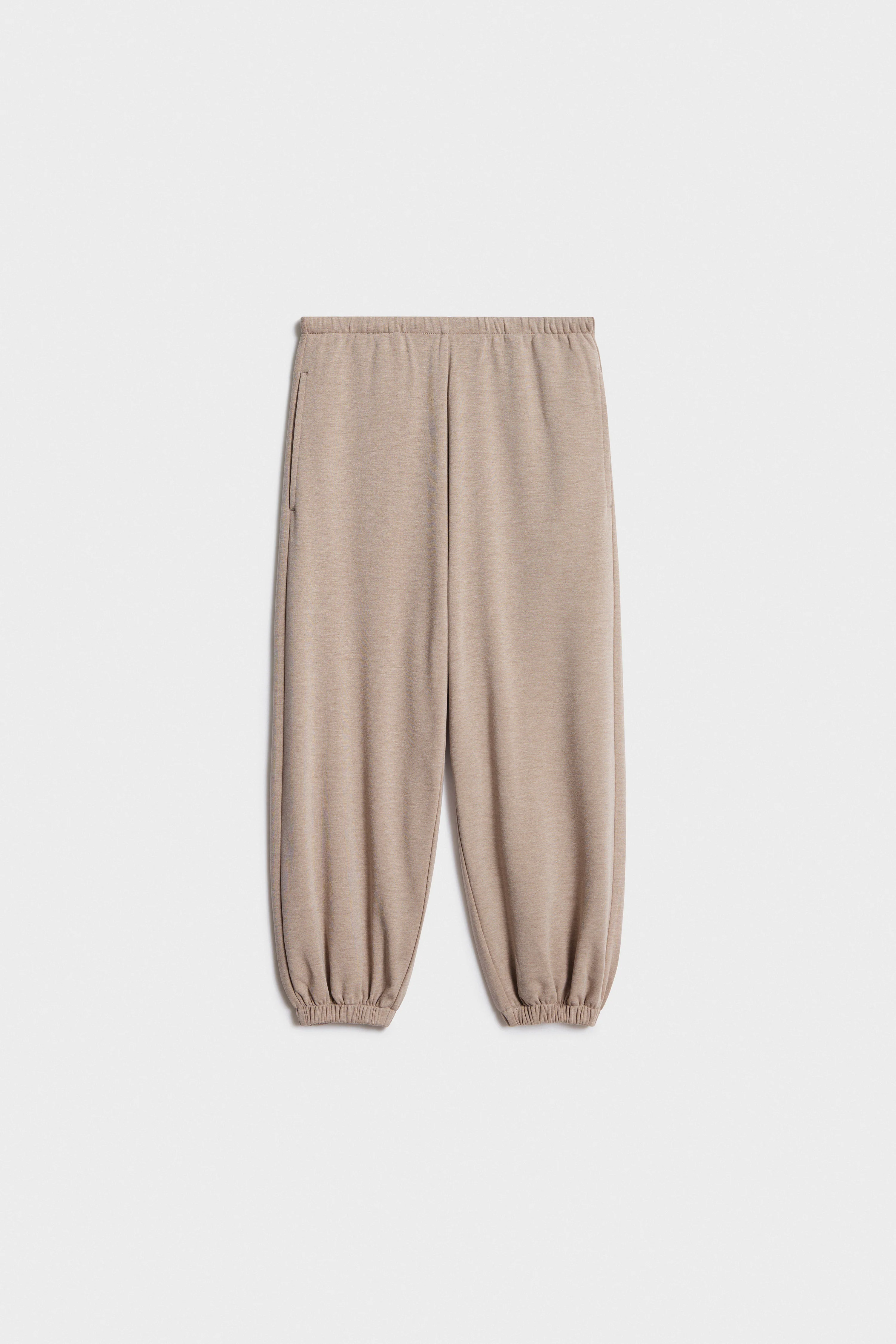 BRUSHED FINE-KNIT JOGGERS - Image 4