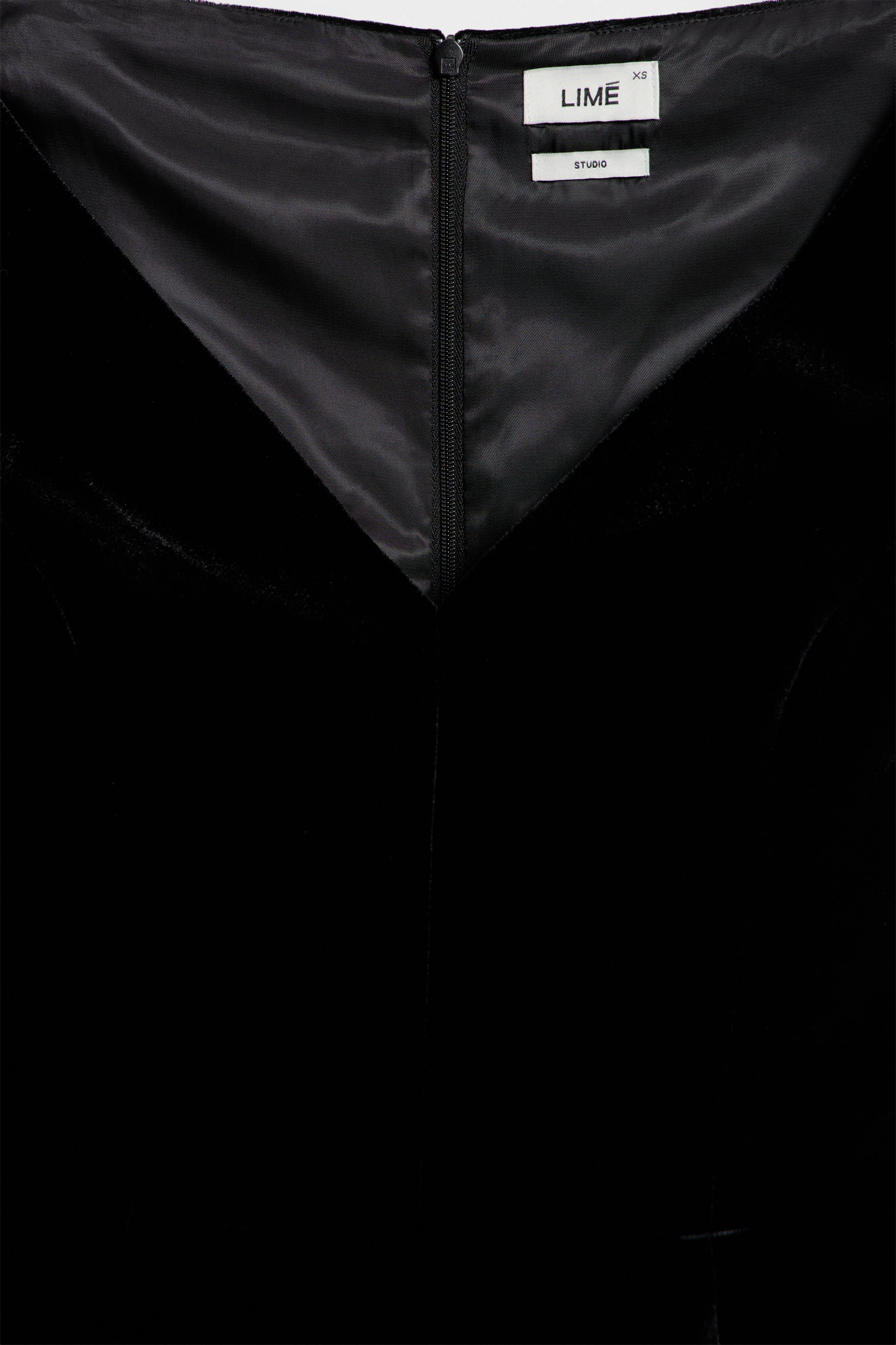 BUBBLE-HEM VELVET DRESS - Image 6