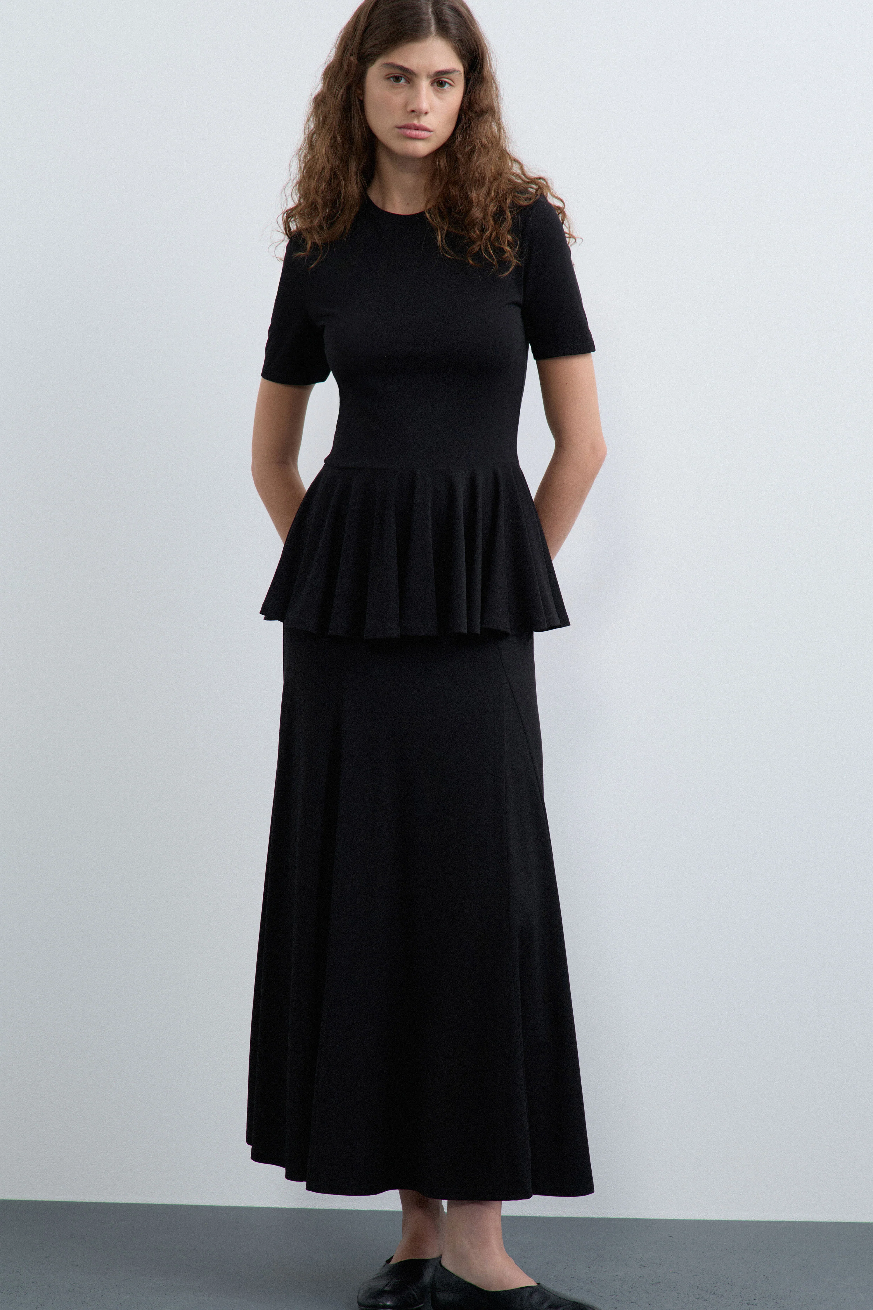 BUBBLE-HEM JERSEY T-SHIRT - Image 2