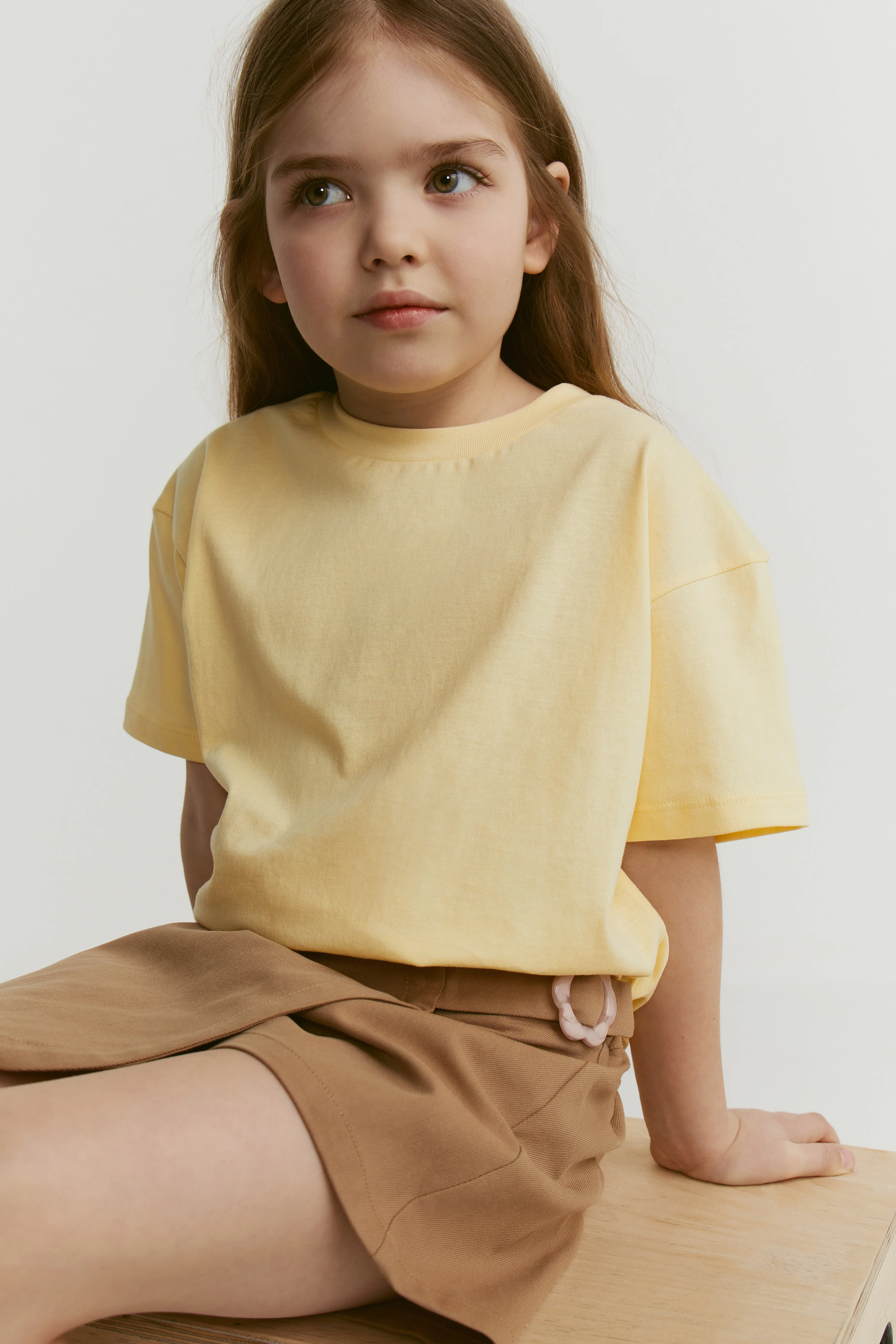 COTTON-VISCOSE WRAPOVER SKORT - Image 5