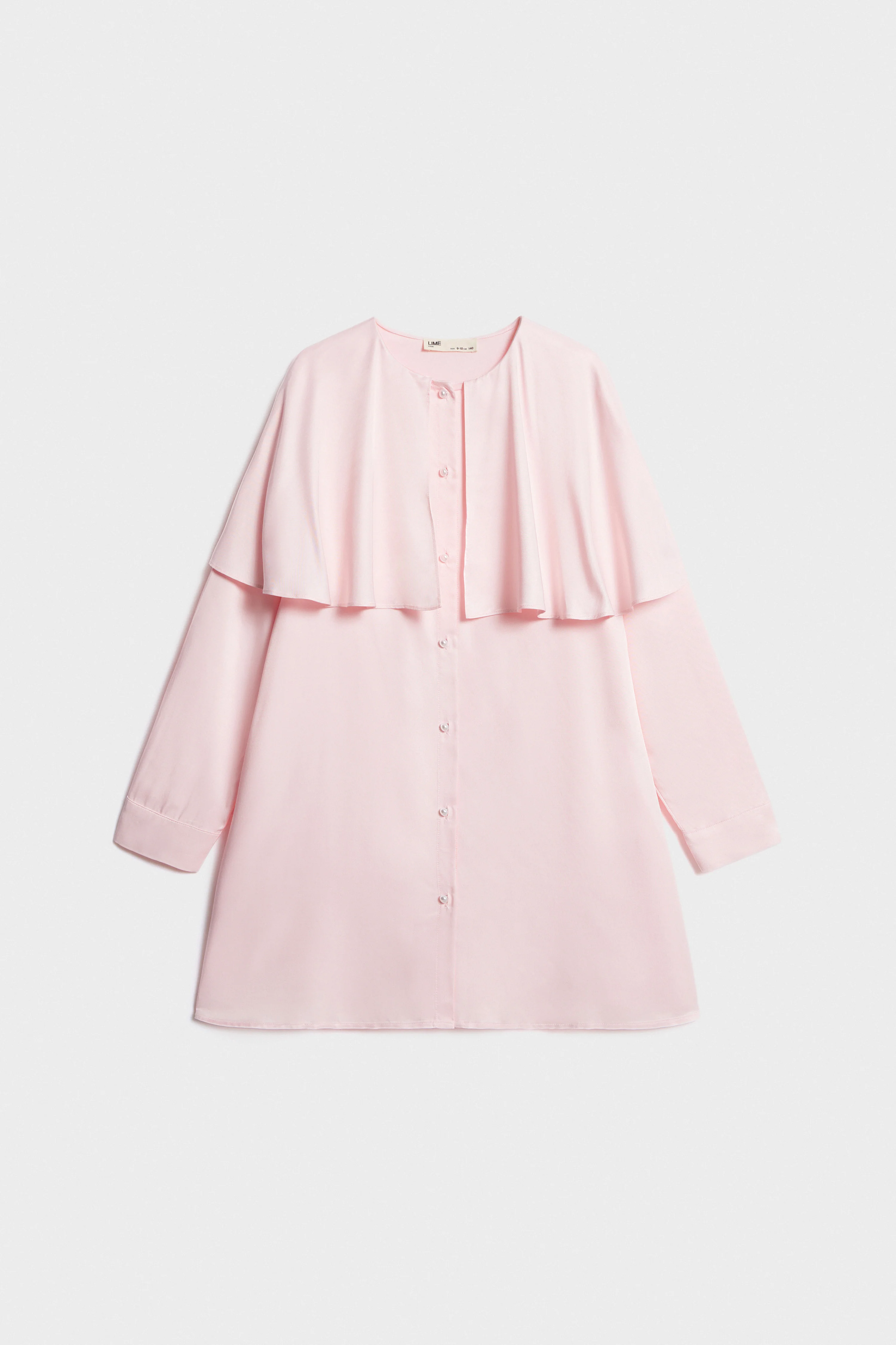 CAPE-DETAIL SATIN DRESS - Image 6