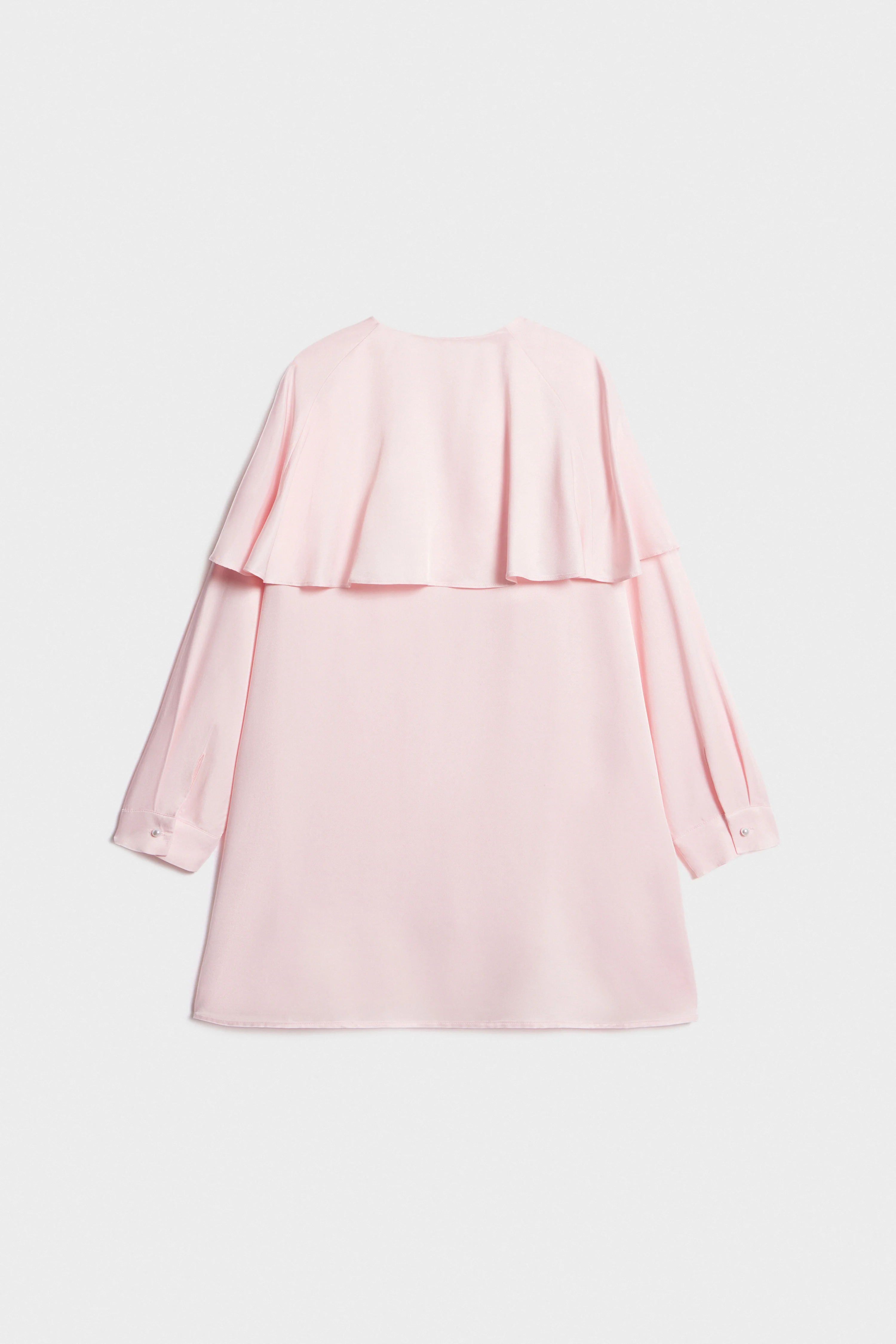 CAPE-DETAIL SATIN DRESS - Image 7